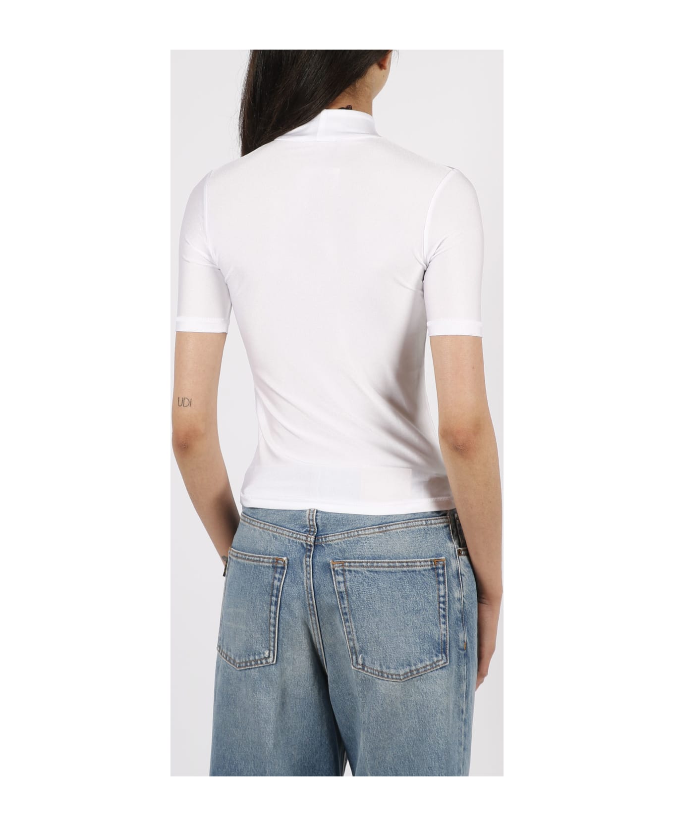 Coperni High Neck Fitted Top - White