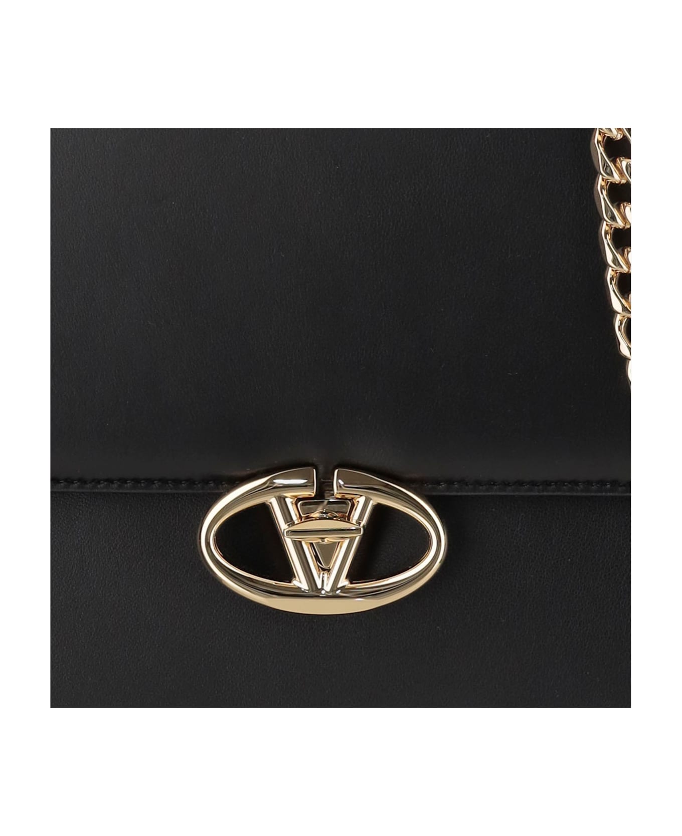 Valentino Garavani Vlogo Locker Shoulder Bag - Black