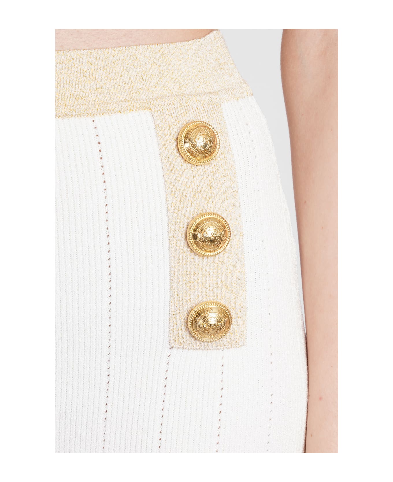 Balmain Skirt In Beige Viscose - beige