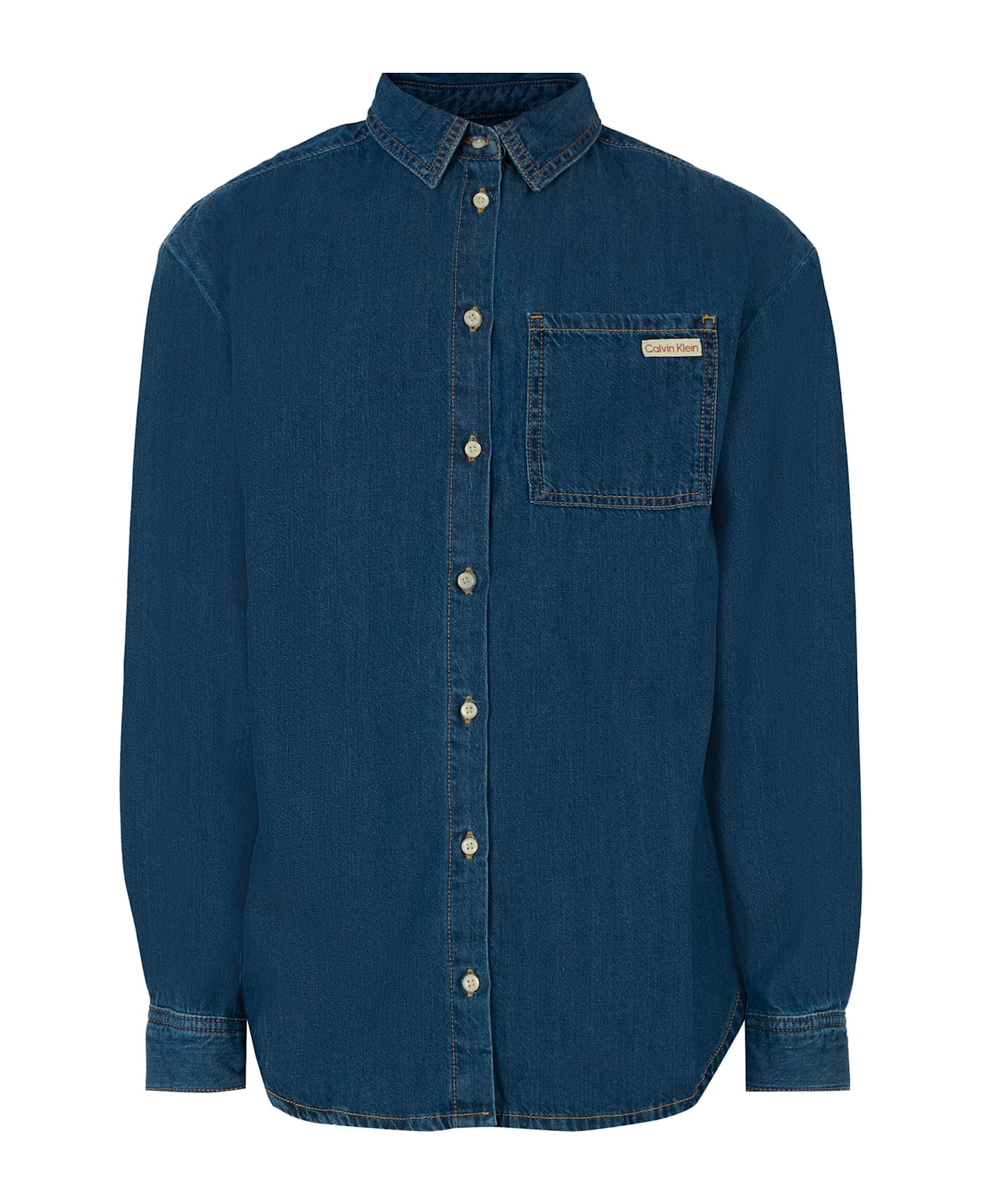 Calvin Klein Denim Shirt For Kids - Denim