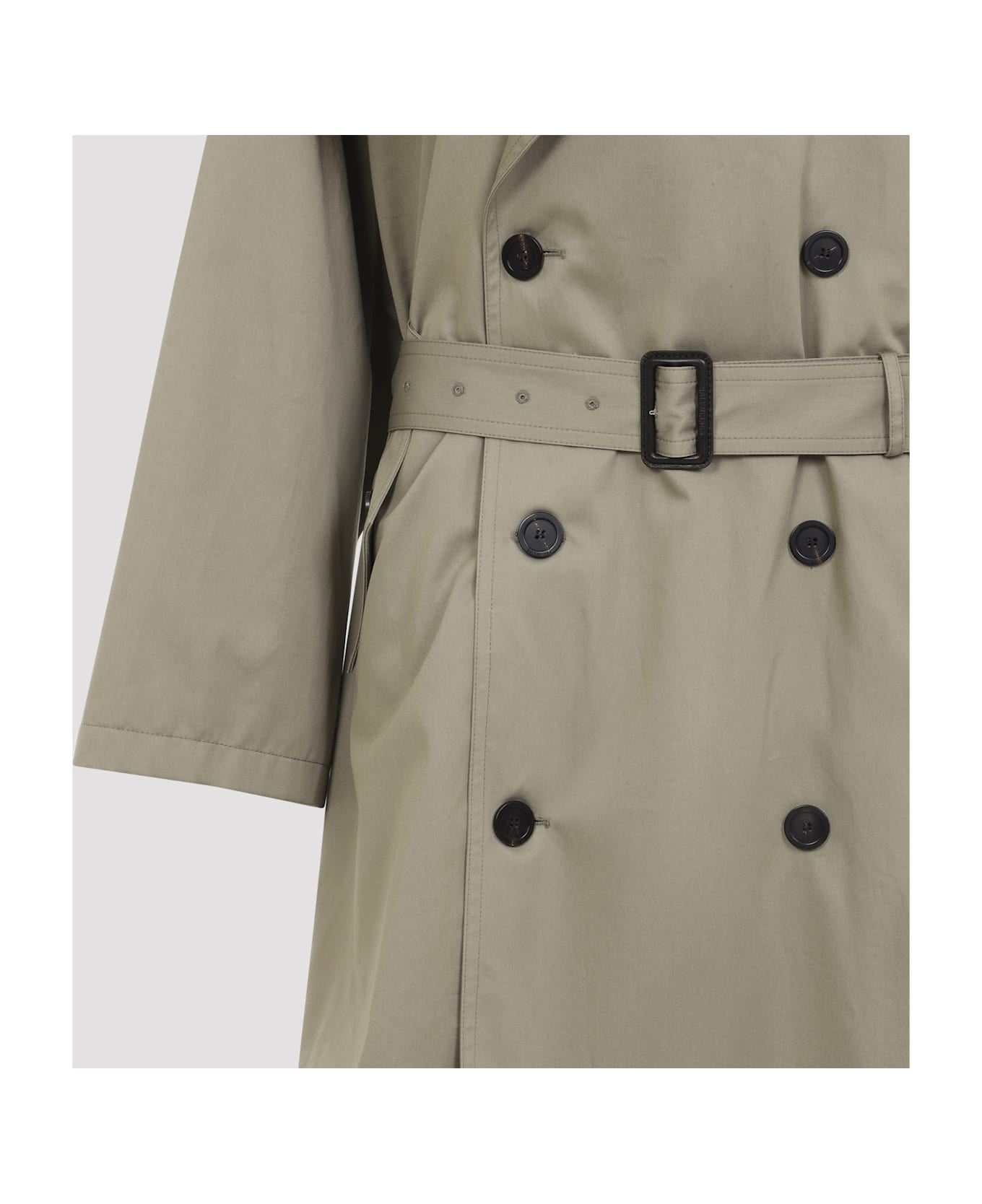 Balenciaga Draped Neck Trench - Explorer Beige レインコート