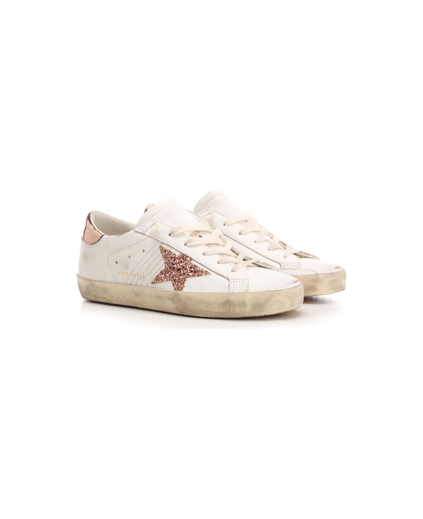 Golden Goose Superstar Classic Sneakers - WHITE/PEACH PINK/ANTIQUE ROSE