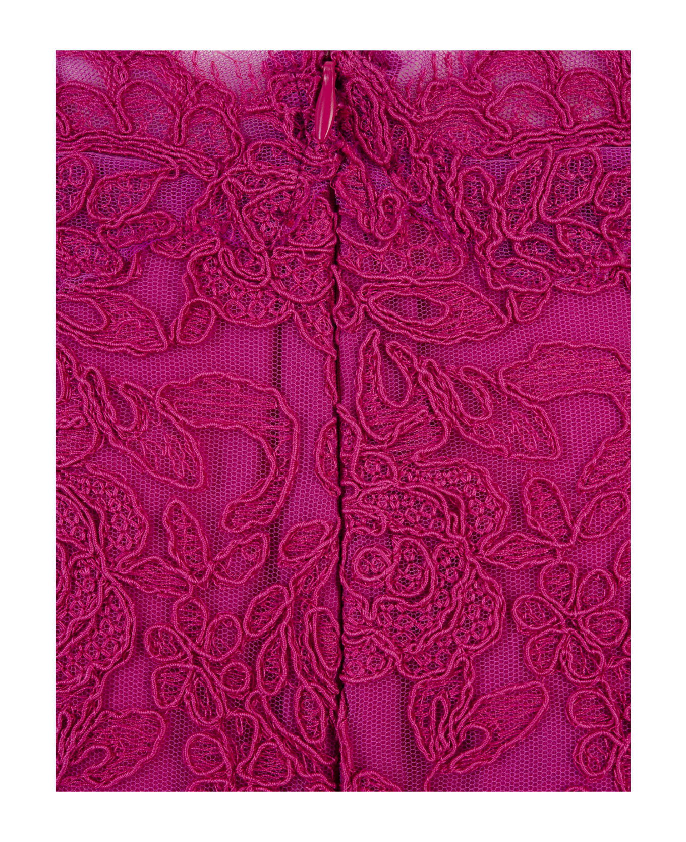 Ermanno Scervino Fuchsia Lace Longuette Skirt - Pink