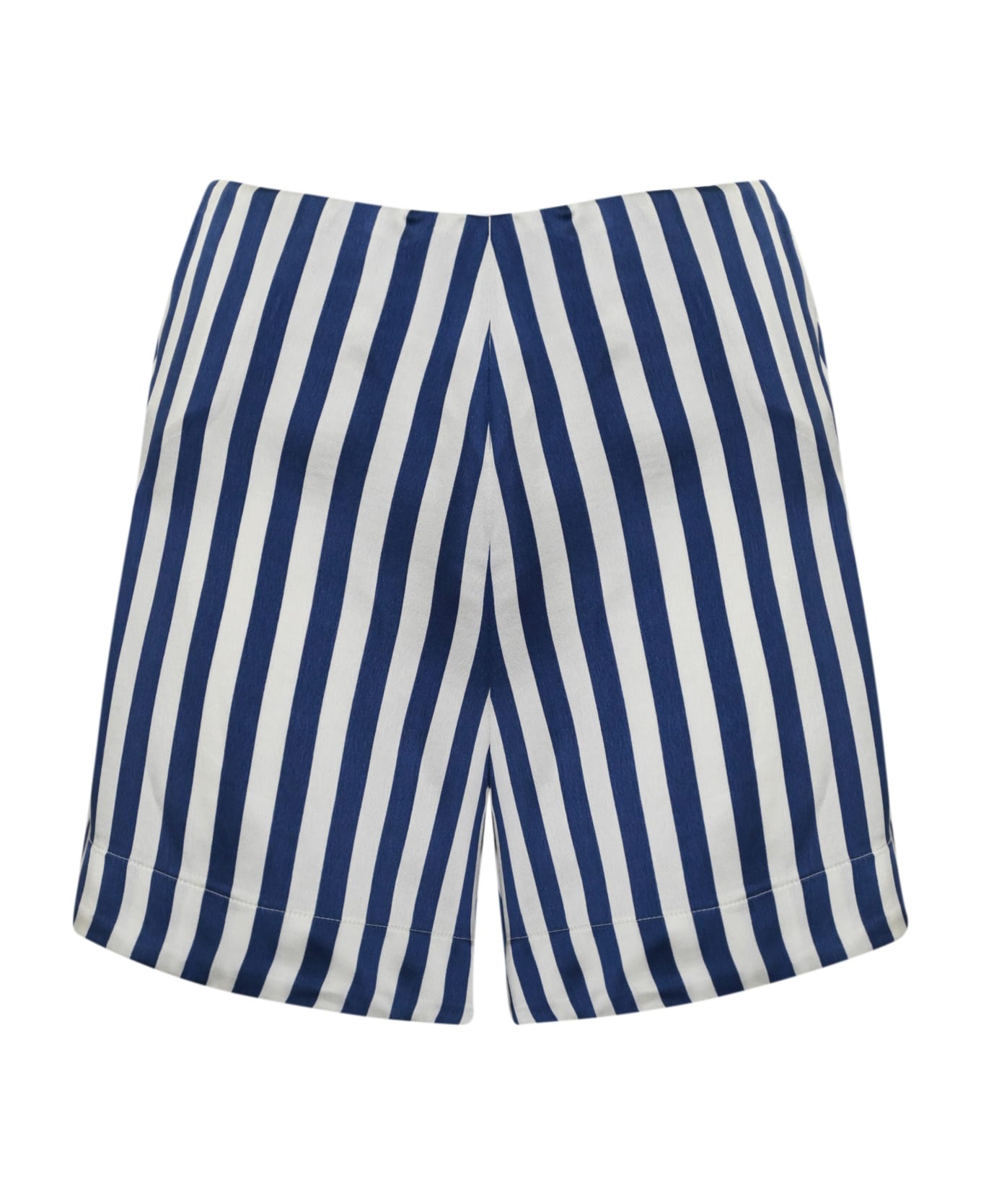 MVP Wardrobe Le Galion Shorts In Viscose - Cream/deep blue ショートパンツ