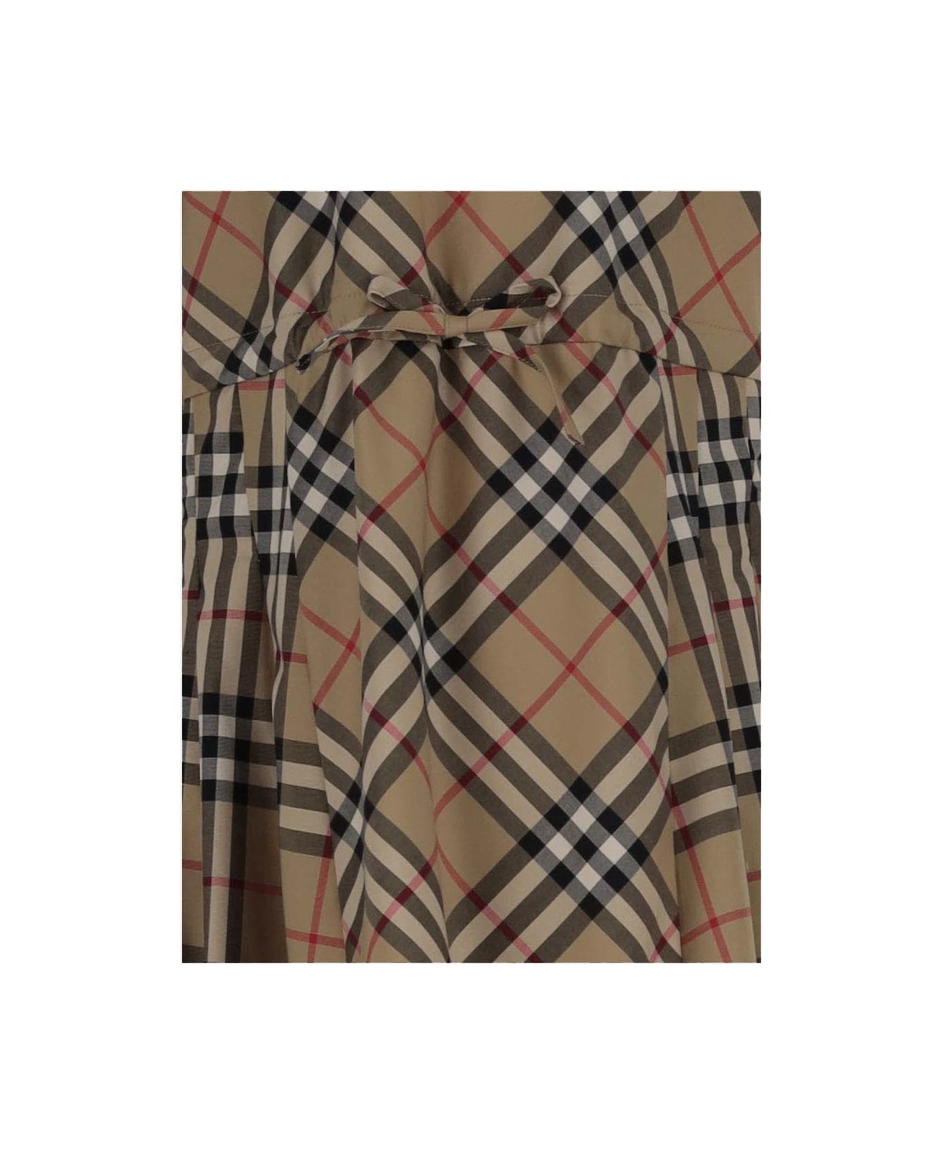 Burberry Check Pattern Dress - Red
