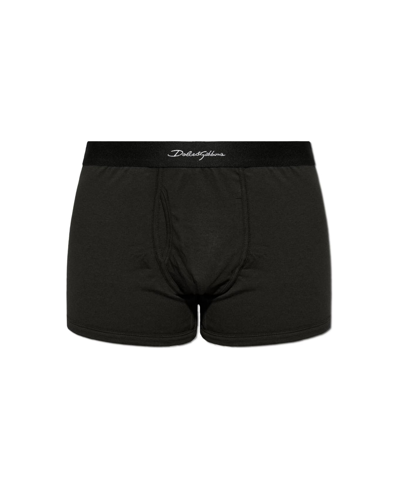 Dolce & Gabbana Boxer Shorts With Logo - NERO