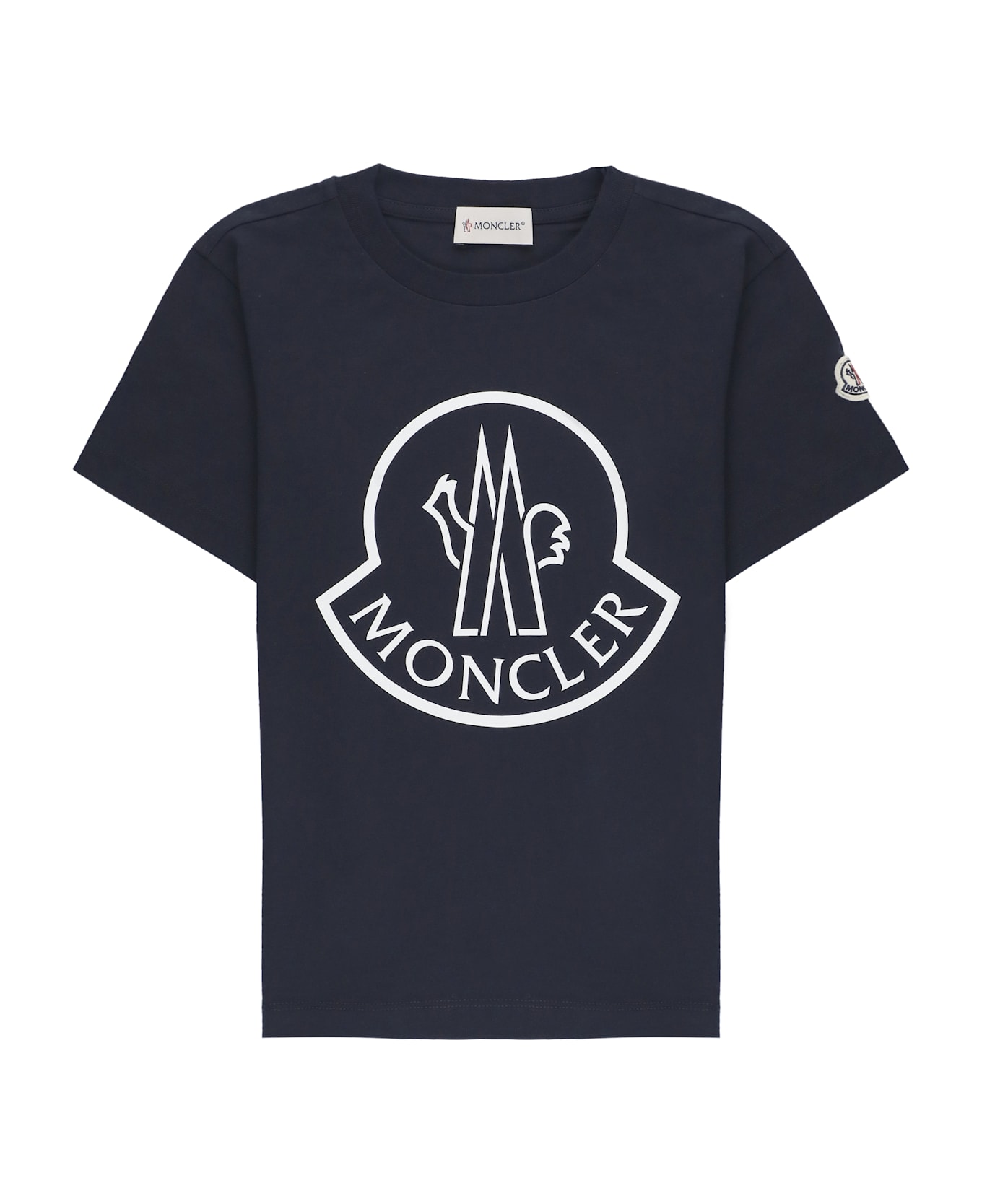 Moncler T-shirt With Logo - Blue