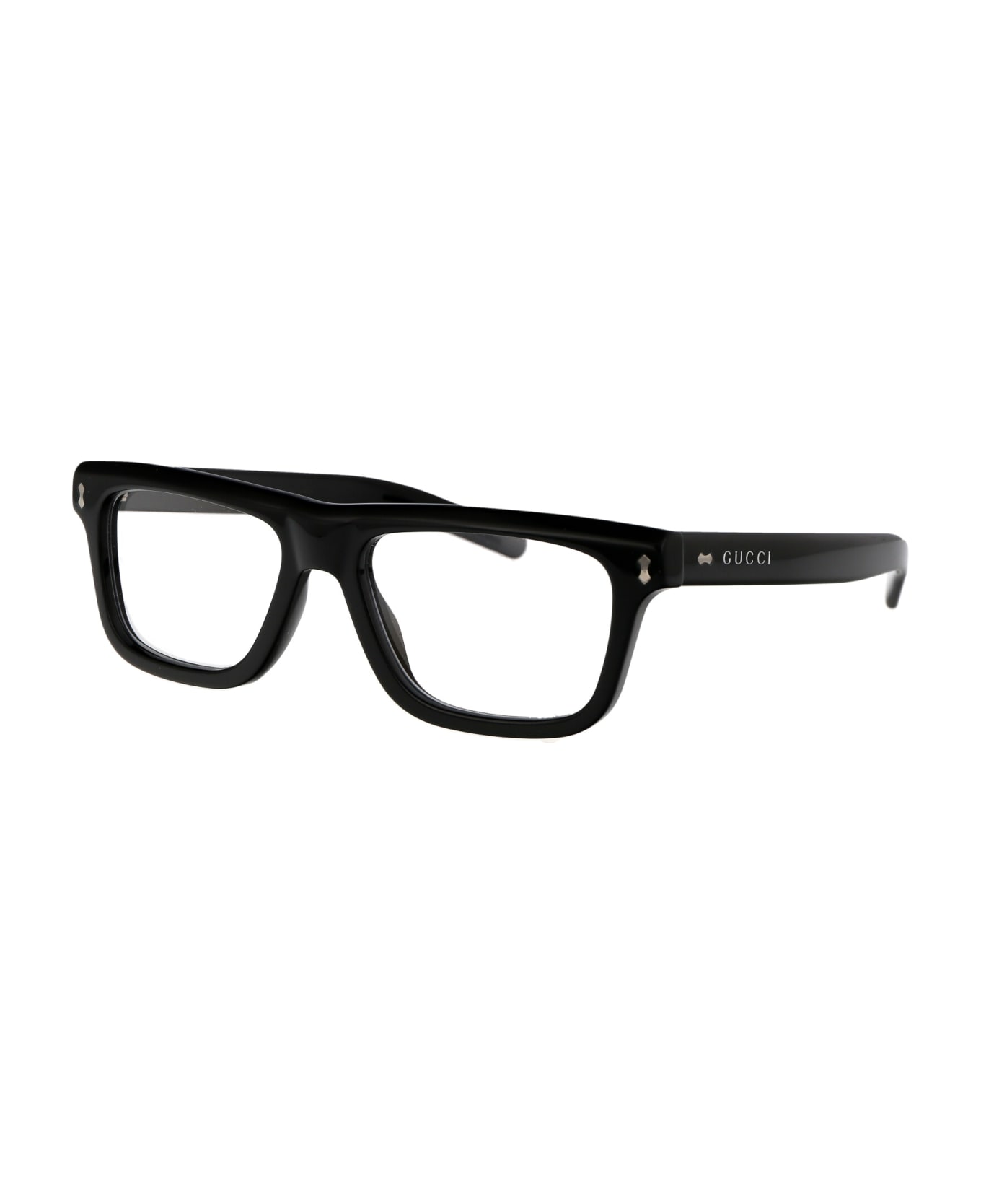 Gucci Eyewear Gg1525o Glasses - 001 BLACK BLACK TRANSPARENT アイウェア