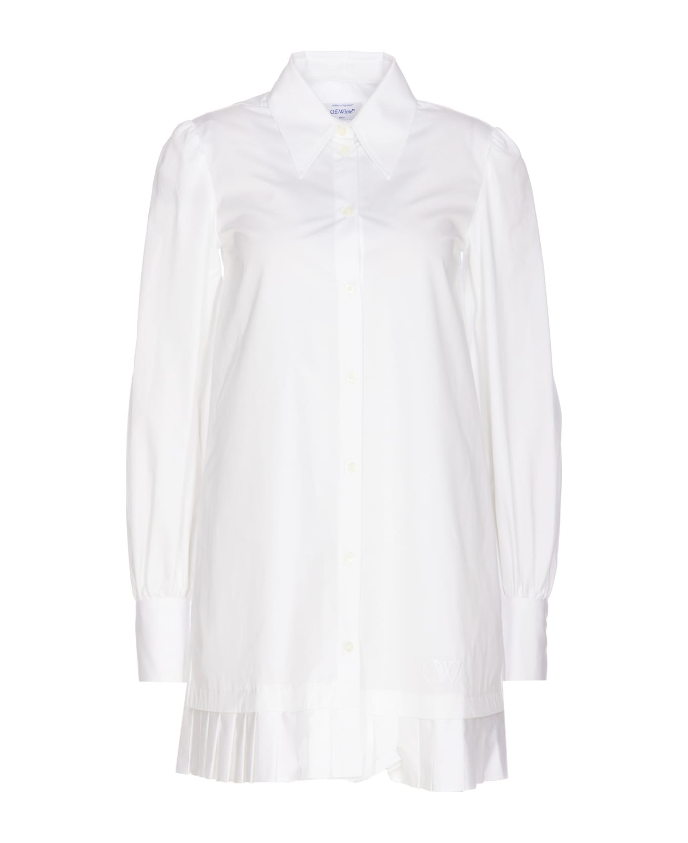 Off-White Overshirt Dress - White