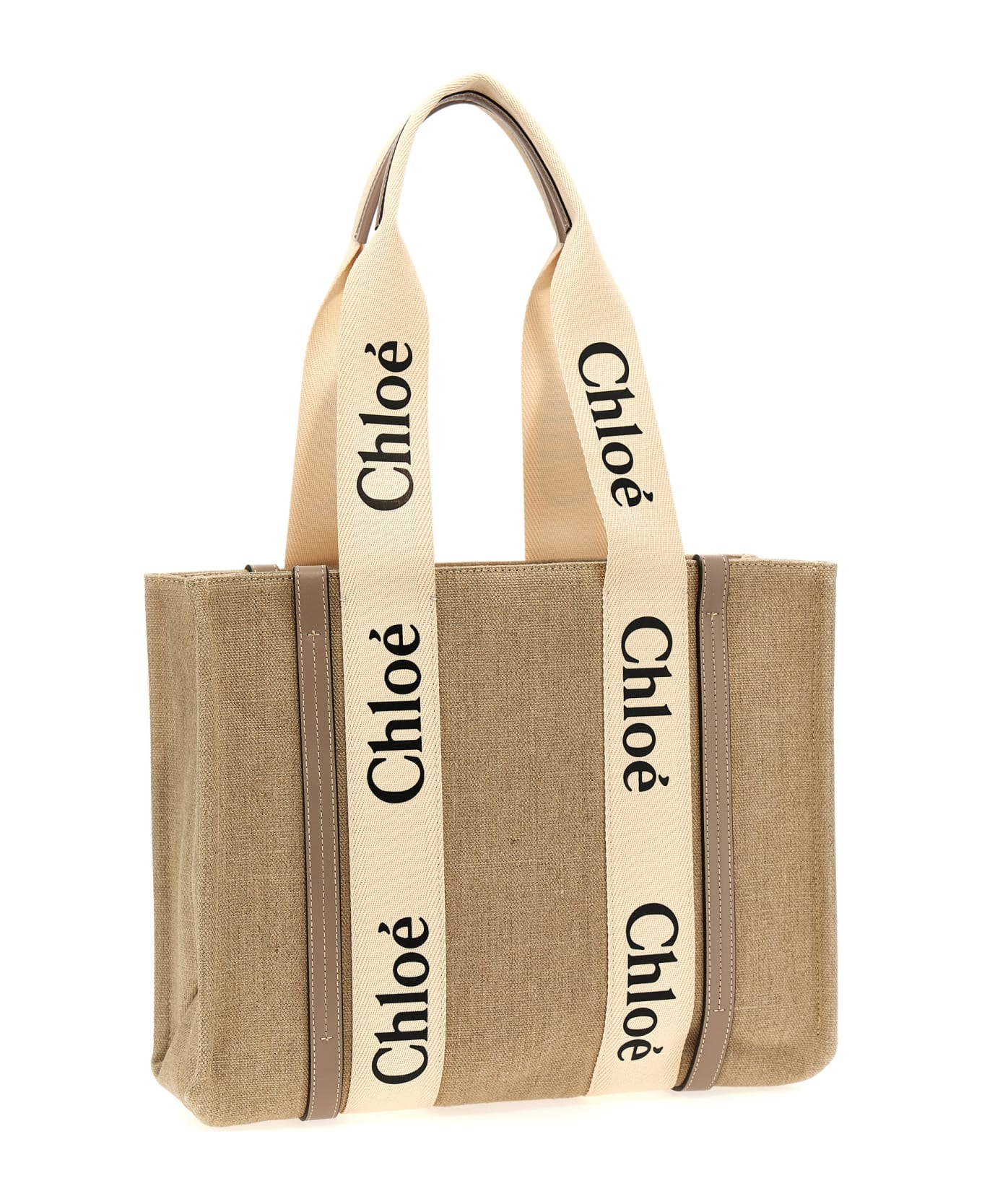 Chloé 'woody' Small Tote Bag - Grey
