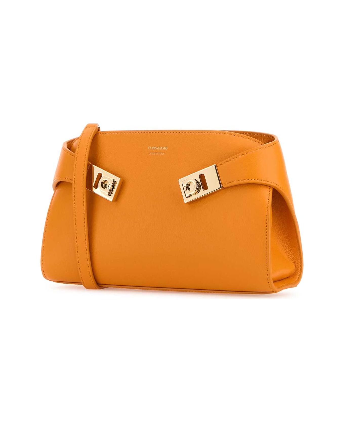 Ferragamo Orange Leather Crossbody Bag - ORANGE