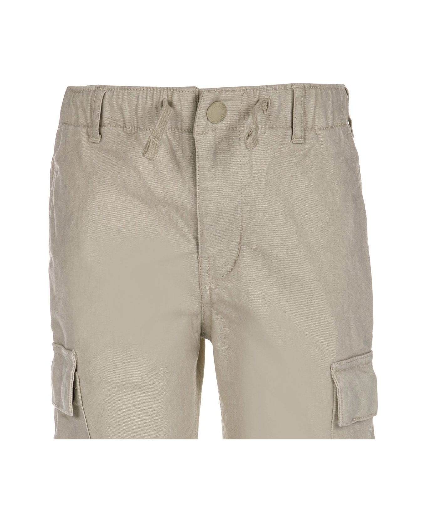 Ralph Lauren Pocket Detailed Drawstring Cargo Trousers - Beige/Khaki