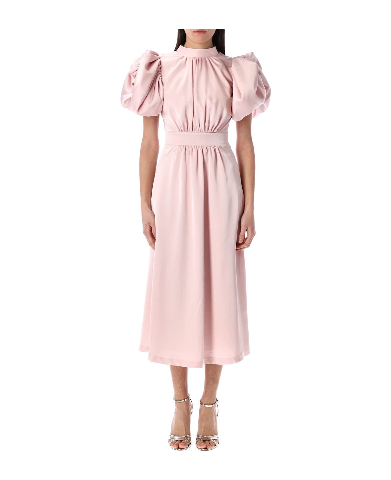 Rotate by Birger Christensen Satin Puff Midi Dress - Non definito