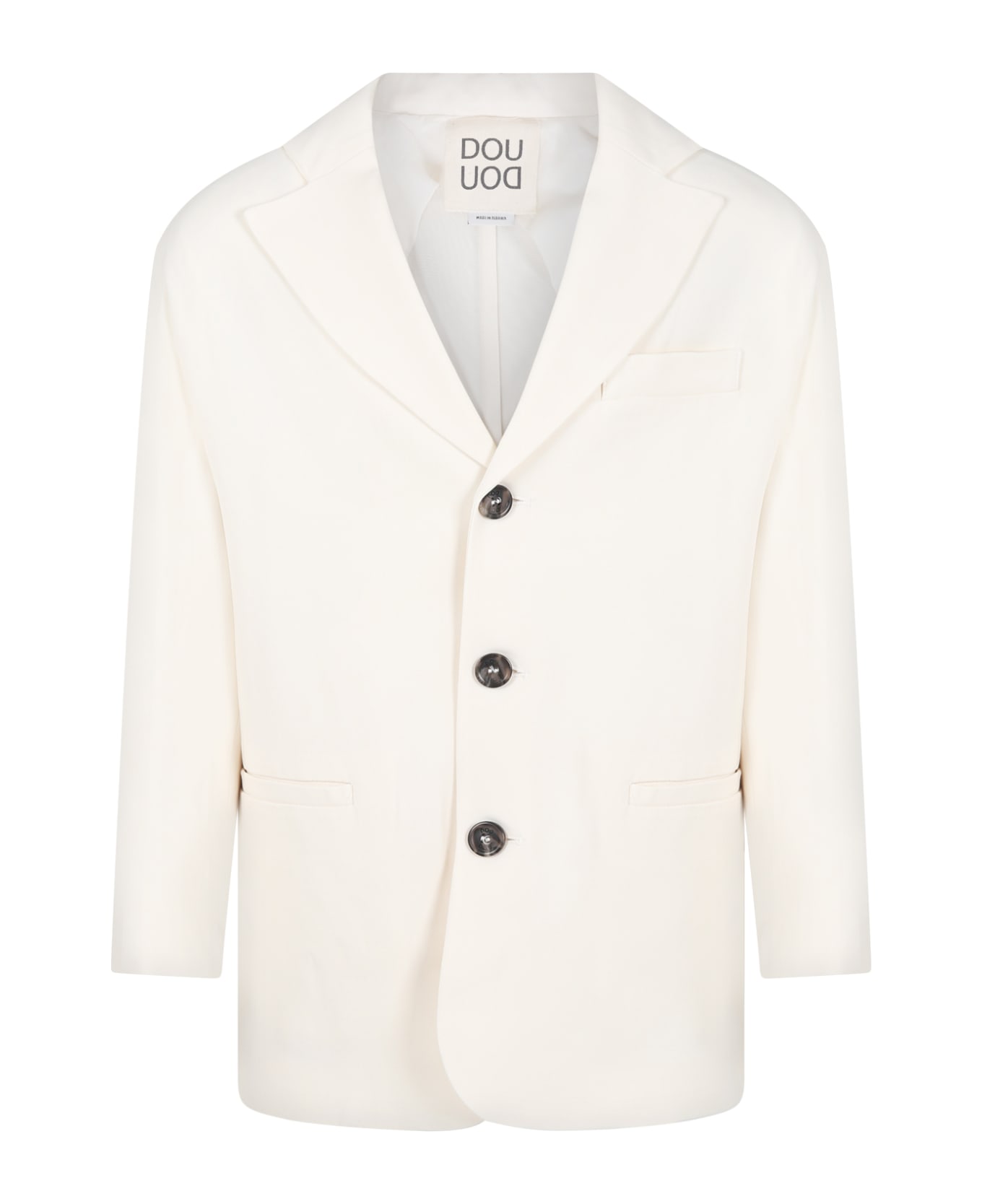 Douuod White Jacket For Girl - White コート＆ジャケット
