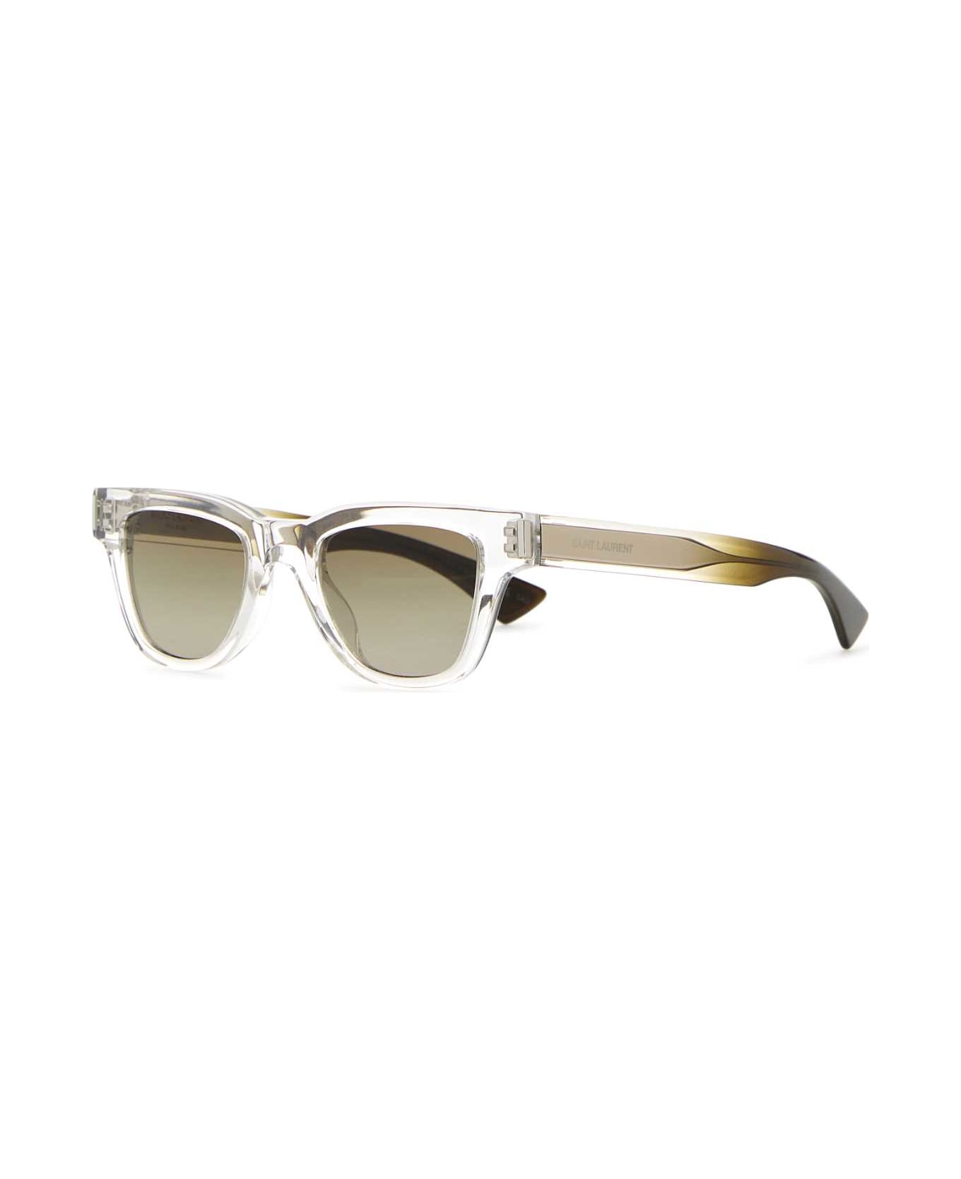 Saint Laurent Transparent Acetate Sl 789 Sunglasses - TRANSPARENTCRYSTAL