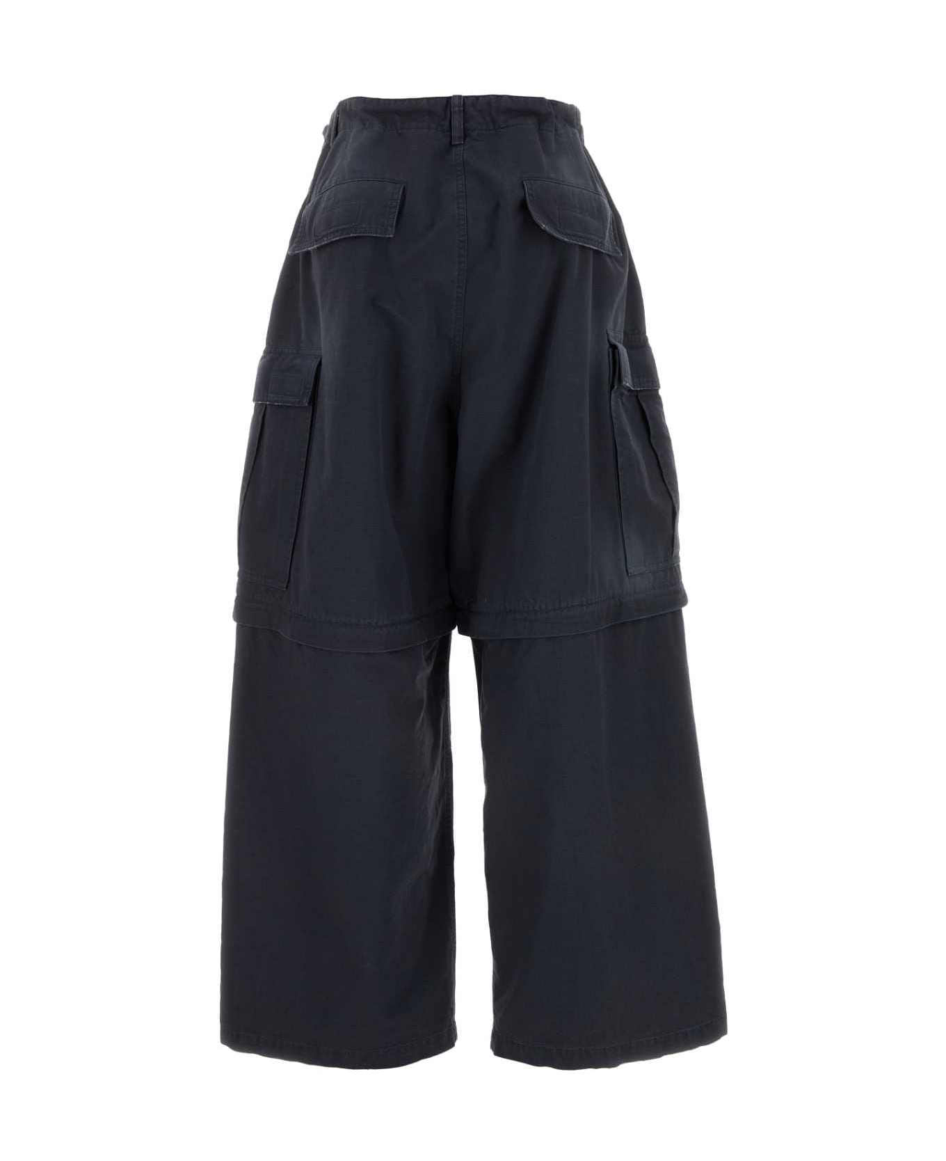 Balenciaga Charcoal Cotton Cargo Pant - ELEPHANTGREY