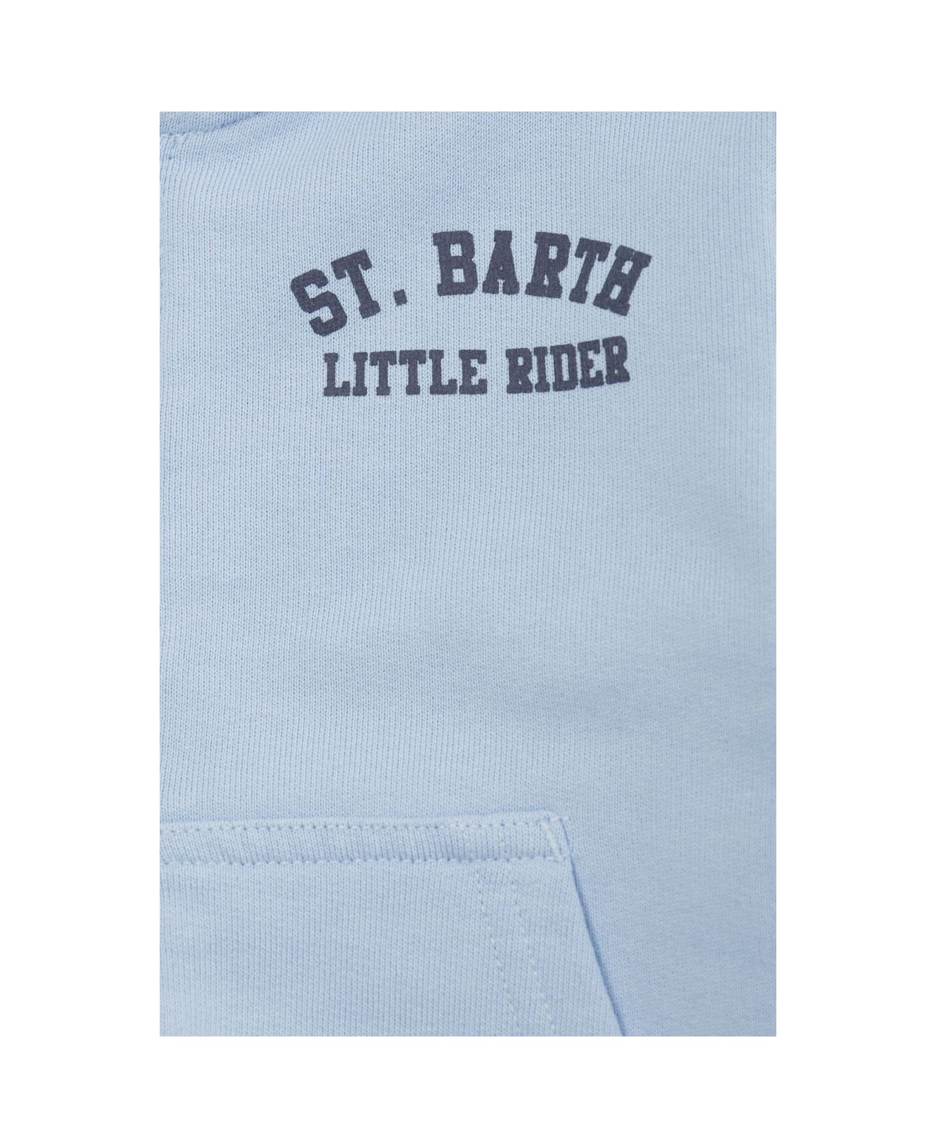 MC2 Saint Barth 'coney' Light Blue Hoodie With Snoopy Special Rider Print In Cotton Man - Light blue