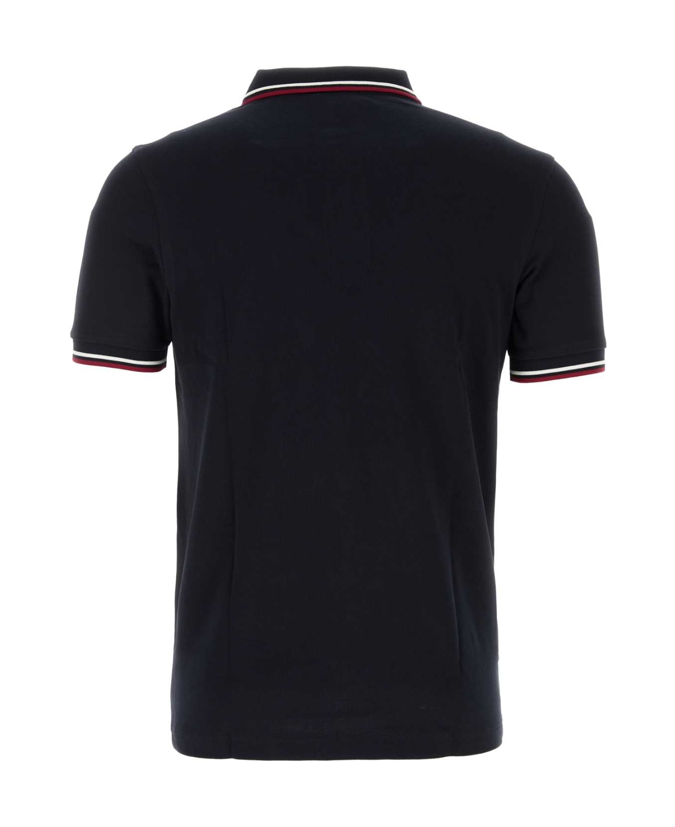 Fred Perry Midnight Blue Piquet Polo Shirt - TNAVYSNOWWHITEBURNTRED
