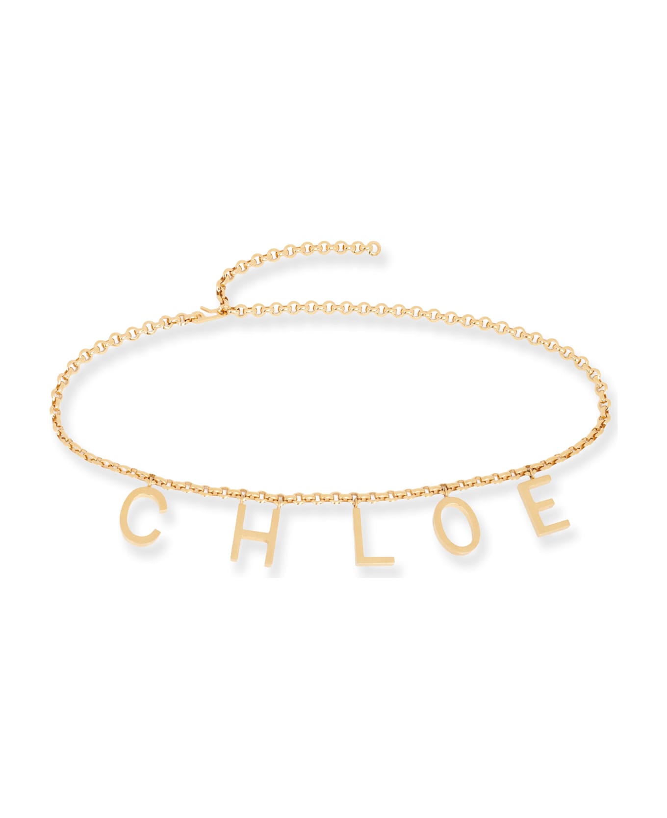 Chloé Letters Metal Belt - Vintage Gold