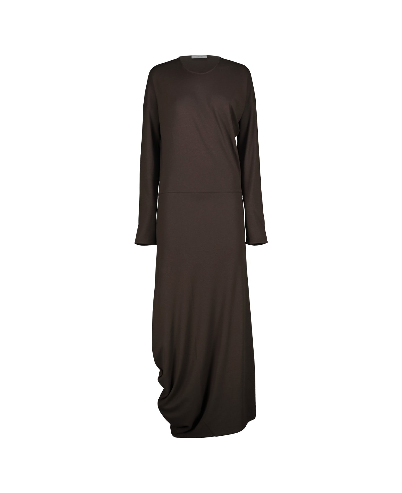 Lemaire Long Sleeve Twisted Dress - Dark Espresso