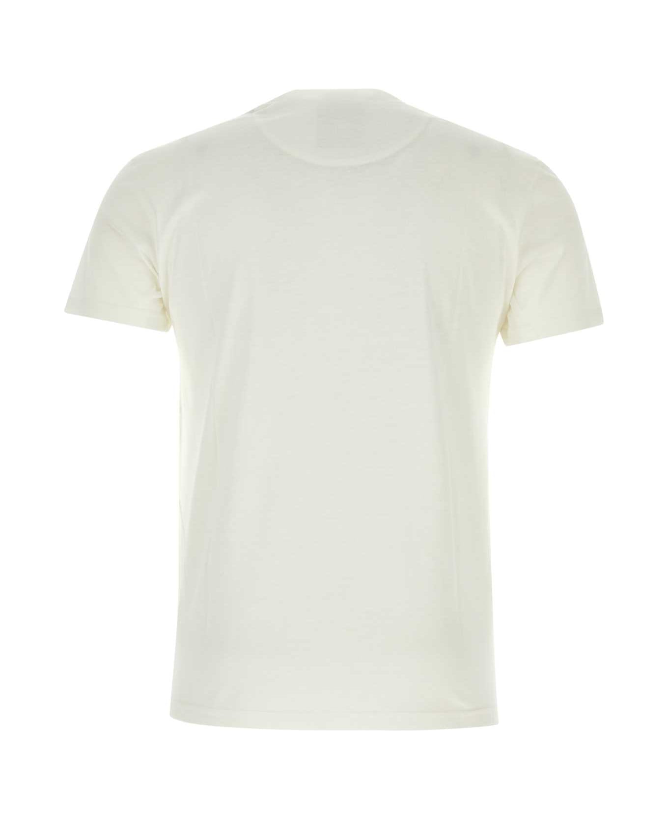 PT01 White Silk Blend T-shirt - BIANCO