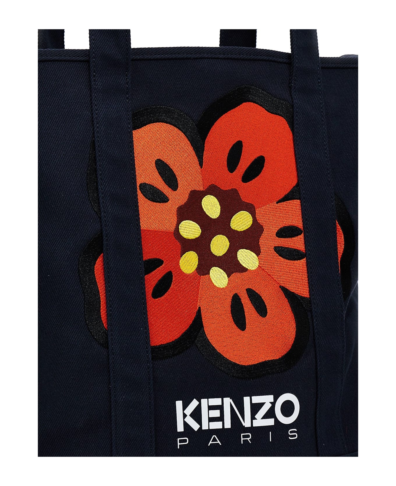 Kenzo Boke Flower Shoulder Tote Bag - BLUE