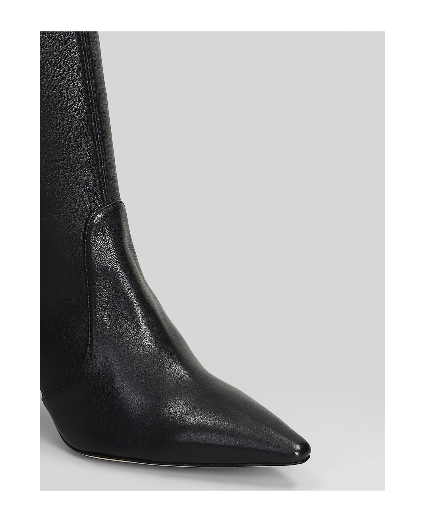 Stuart Weitzman Naomi 75 High Heels Boots In Black Leather - black
