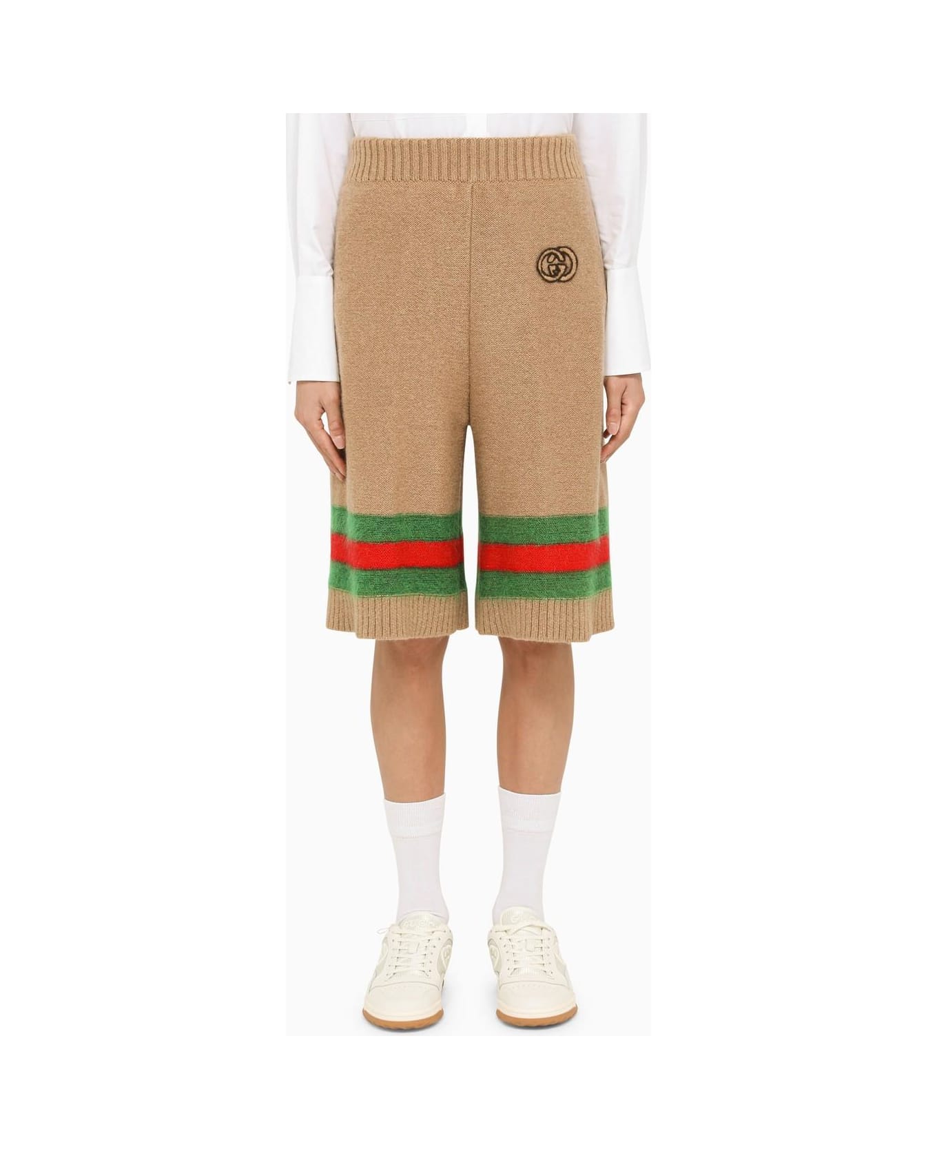 Gucci Camel Wool Bermuda Trousers - Camel ボトムス