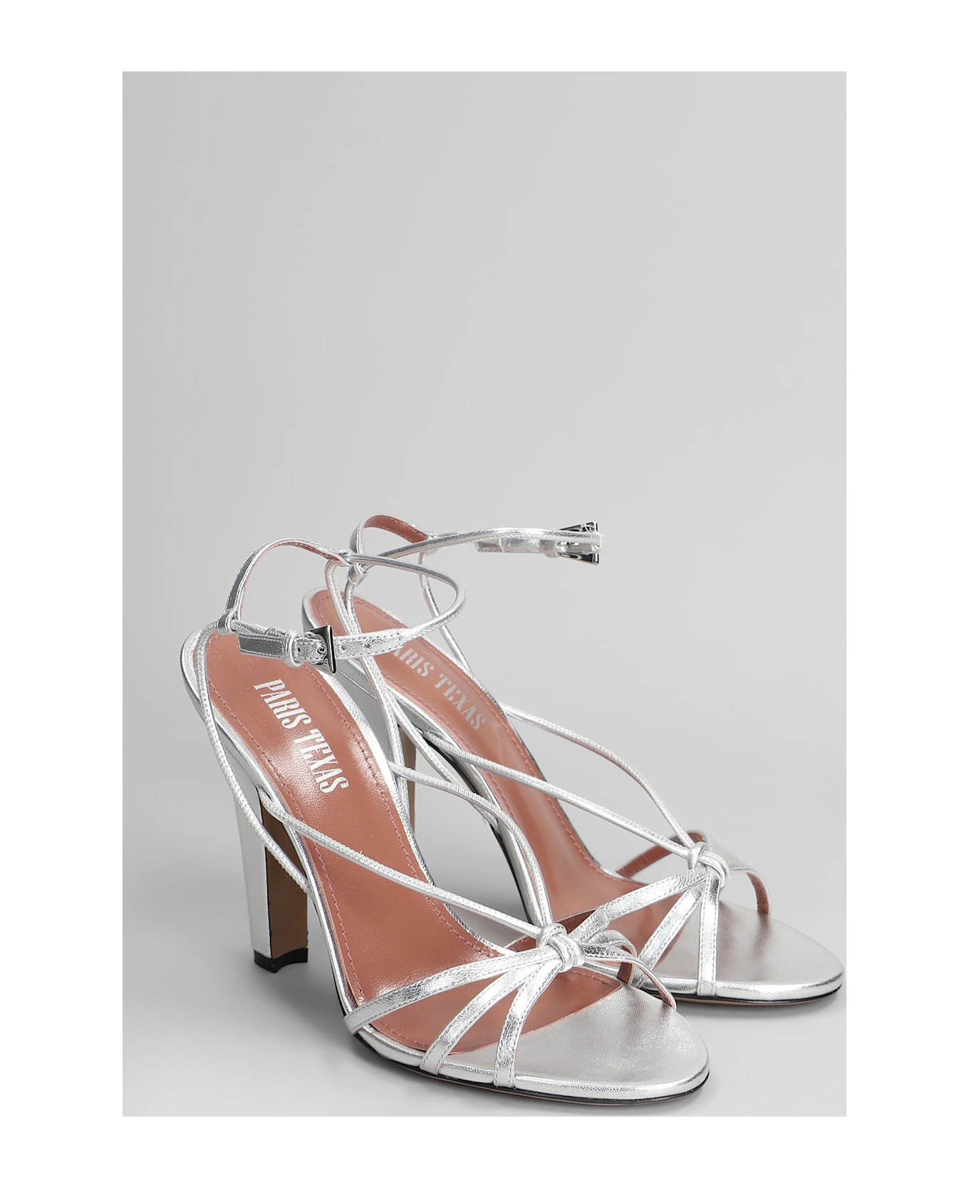 Paris Texas Bianca 100 Sandals In Silver Leather - silver
