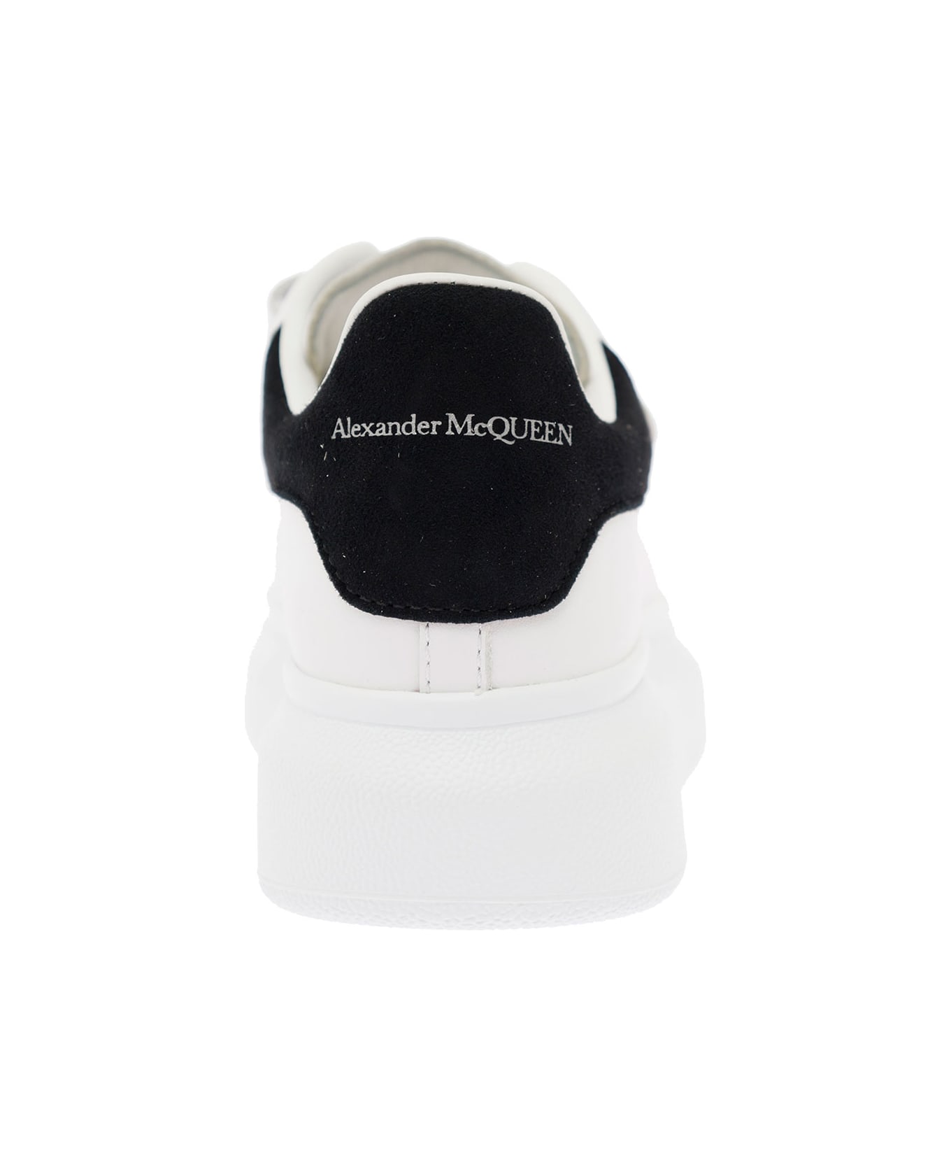 Alexander McQueen Kids Boy's Oversize White And Black Leather  Sneakers - White