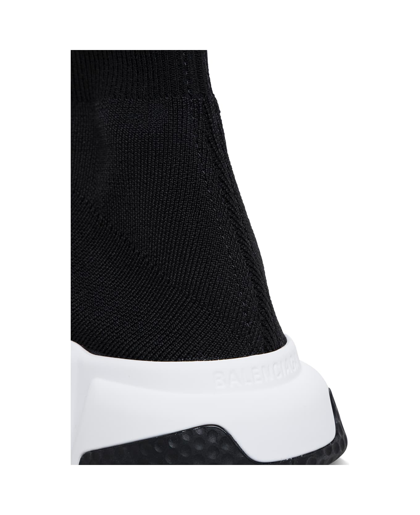 Balenciaga Speed  Black Stretch Fabric Sneakers With Logo Balenciaga Woman - Black
