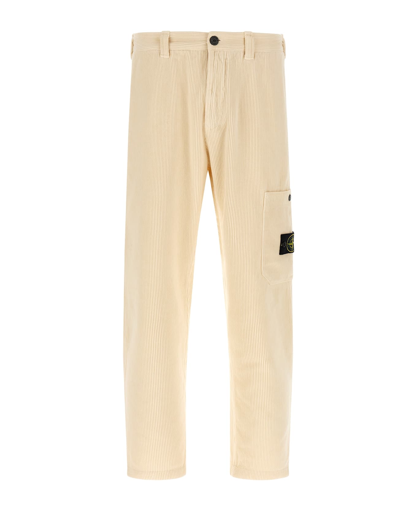 Stone Island Velvet Cargo Pants - Beige