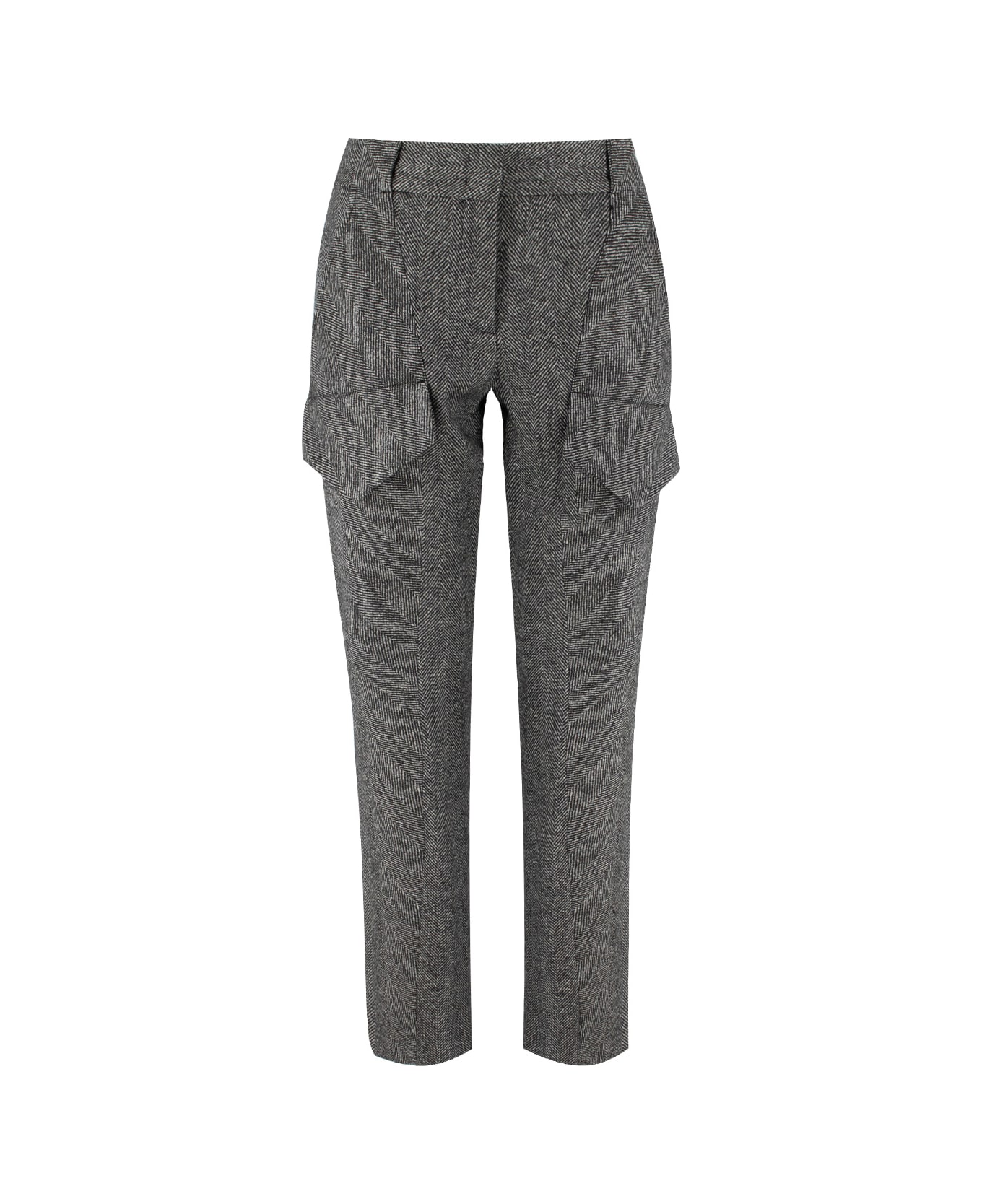 Ermanno Scervino Trousers - SPIGATO BIANCO NERO