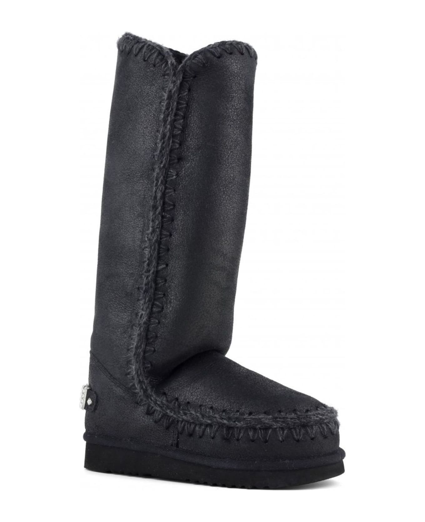 Mou Cracked Black Sheepskin Eskimo 40 - Nero