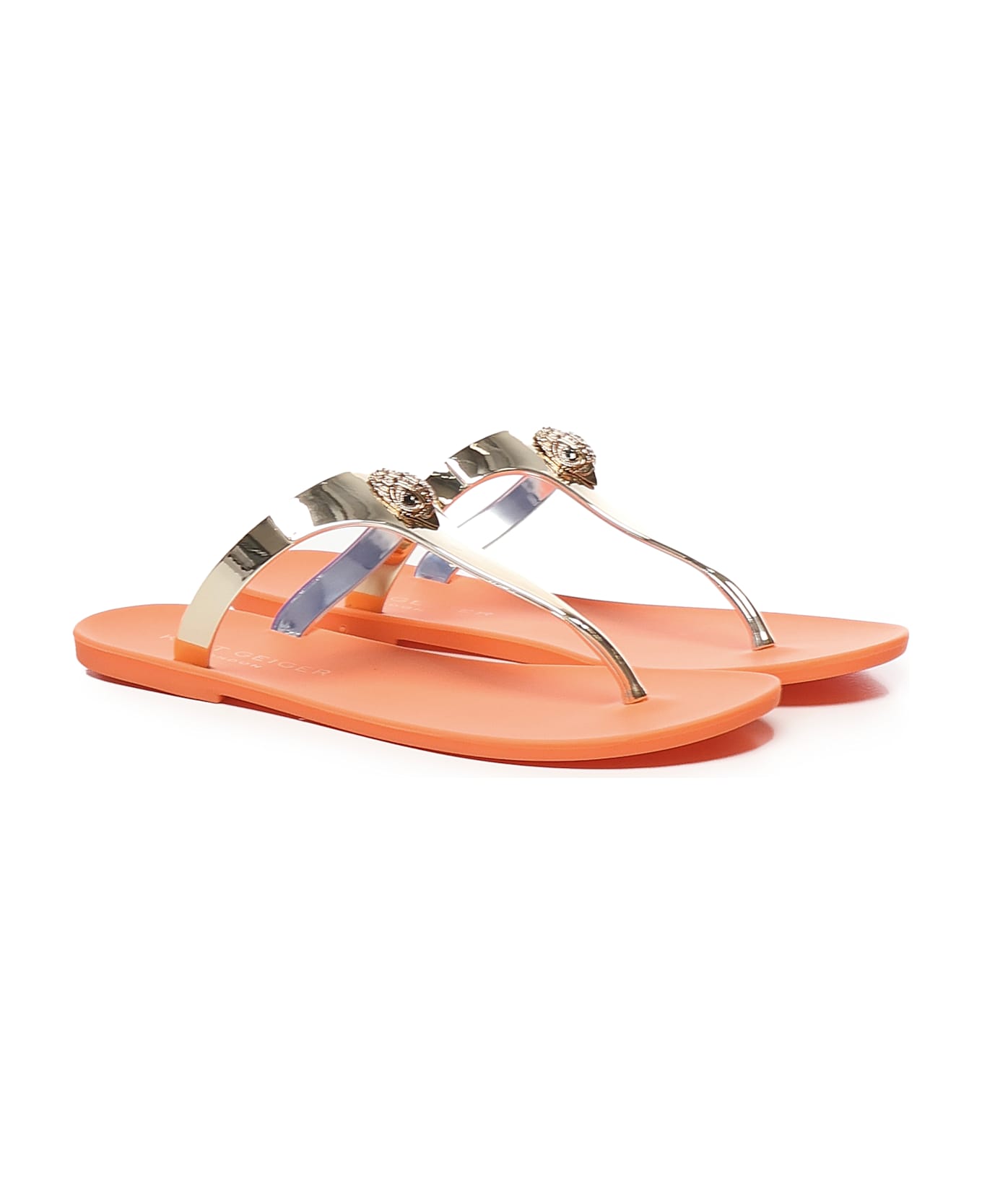 Kurt Geiger Maddison T-bar Flip Flops - Brown