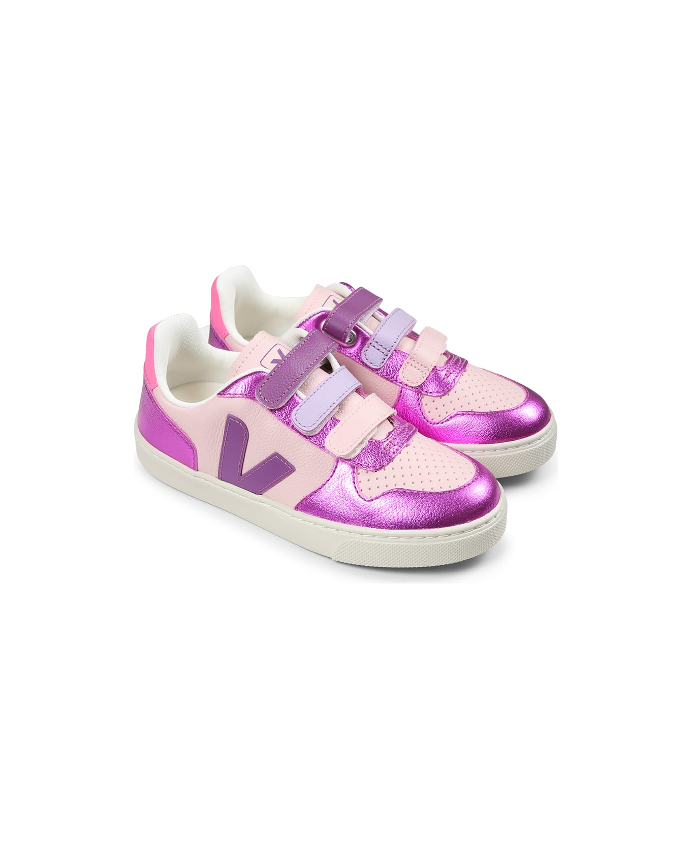 Veja Pink Sneakers For Girl With Logo - Pink