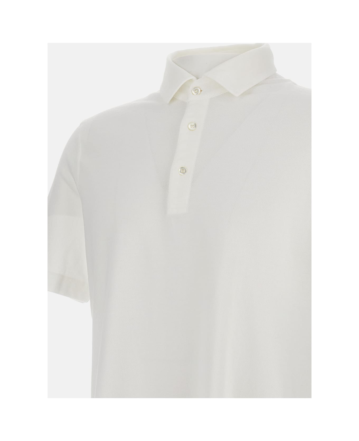 Drumohr Polo Piquet - White