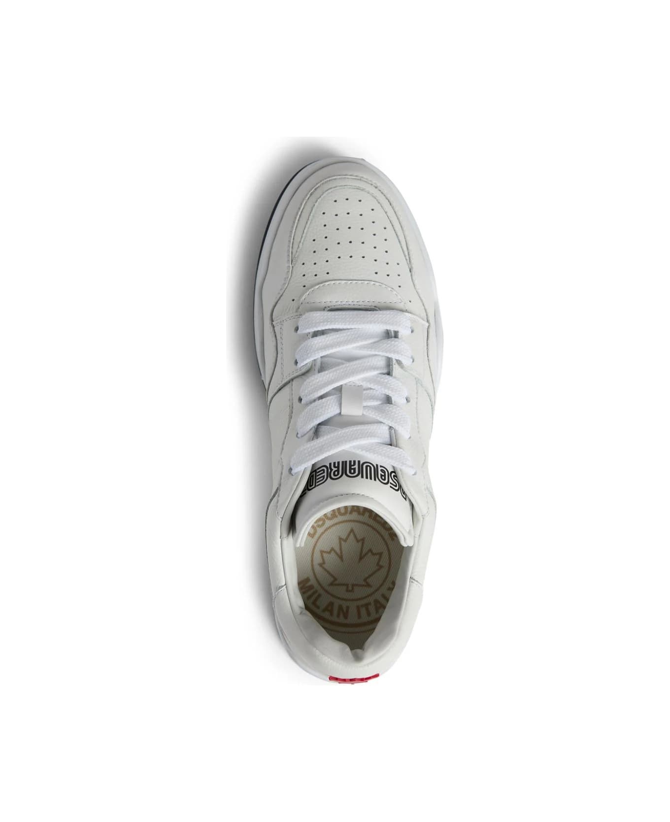 Dsquared2 White Spiker Sneakers - White