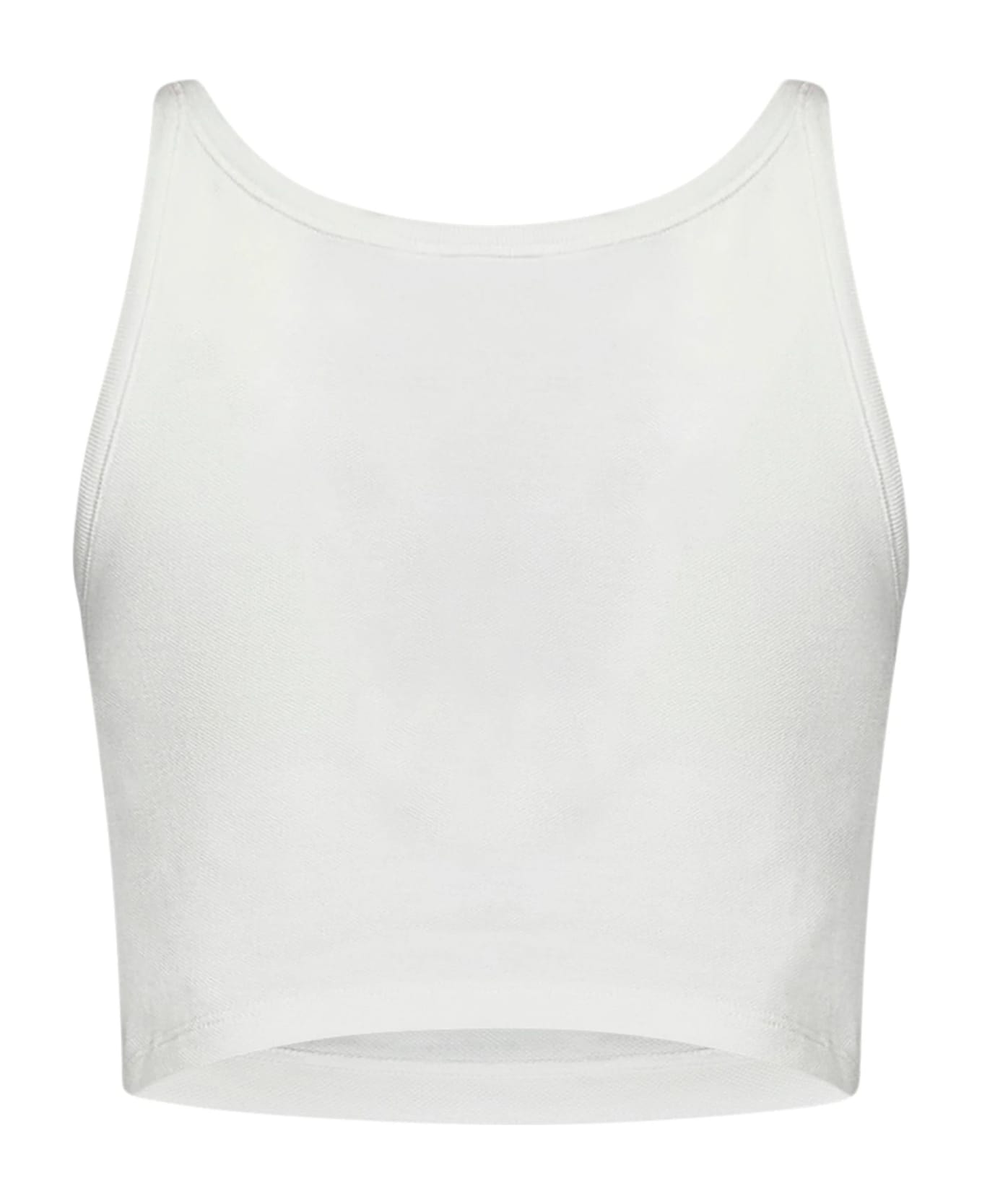 Palm Angels Off-white Cotton Tank Top - White