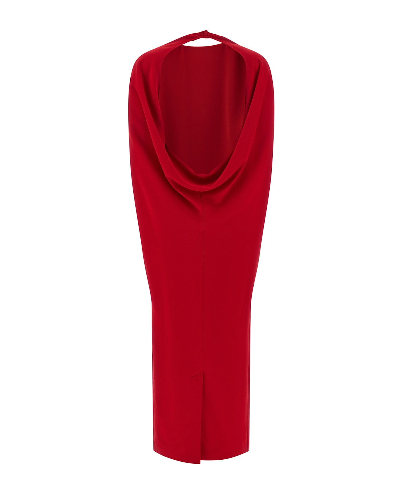 Alberta Ferretti Cape Dress - Red