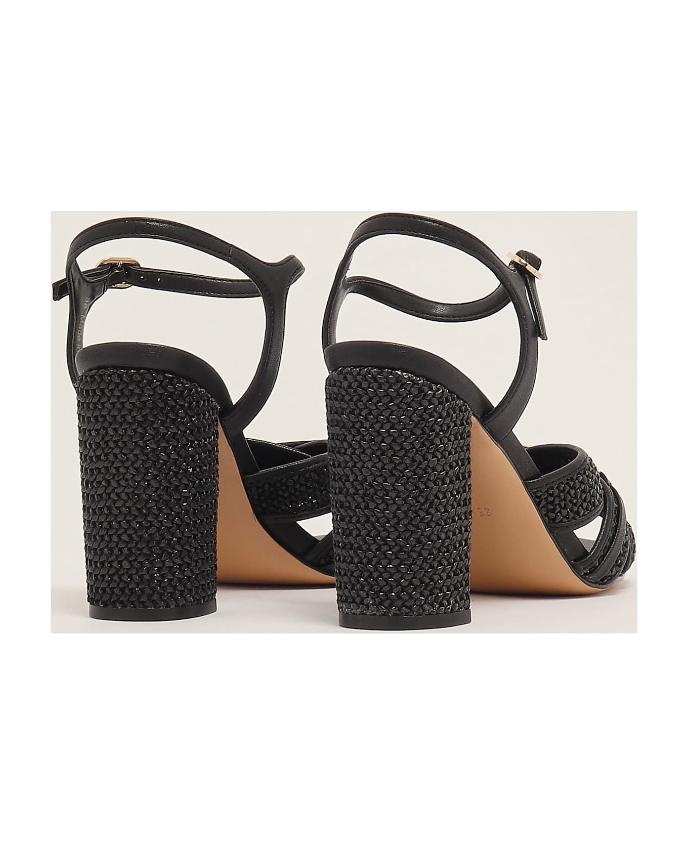 TwinSet Paglia Sandal - NERO
