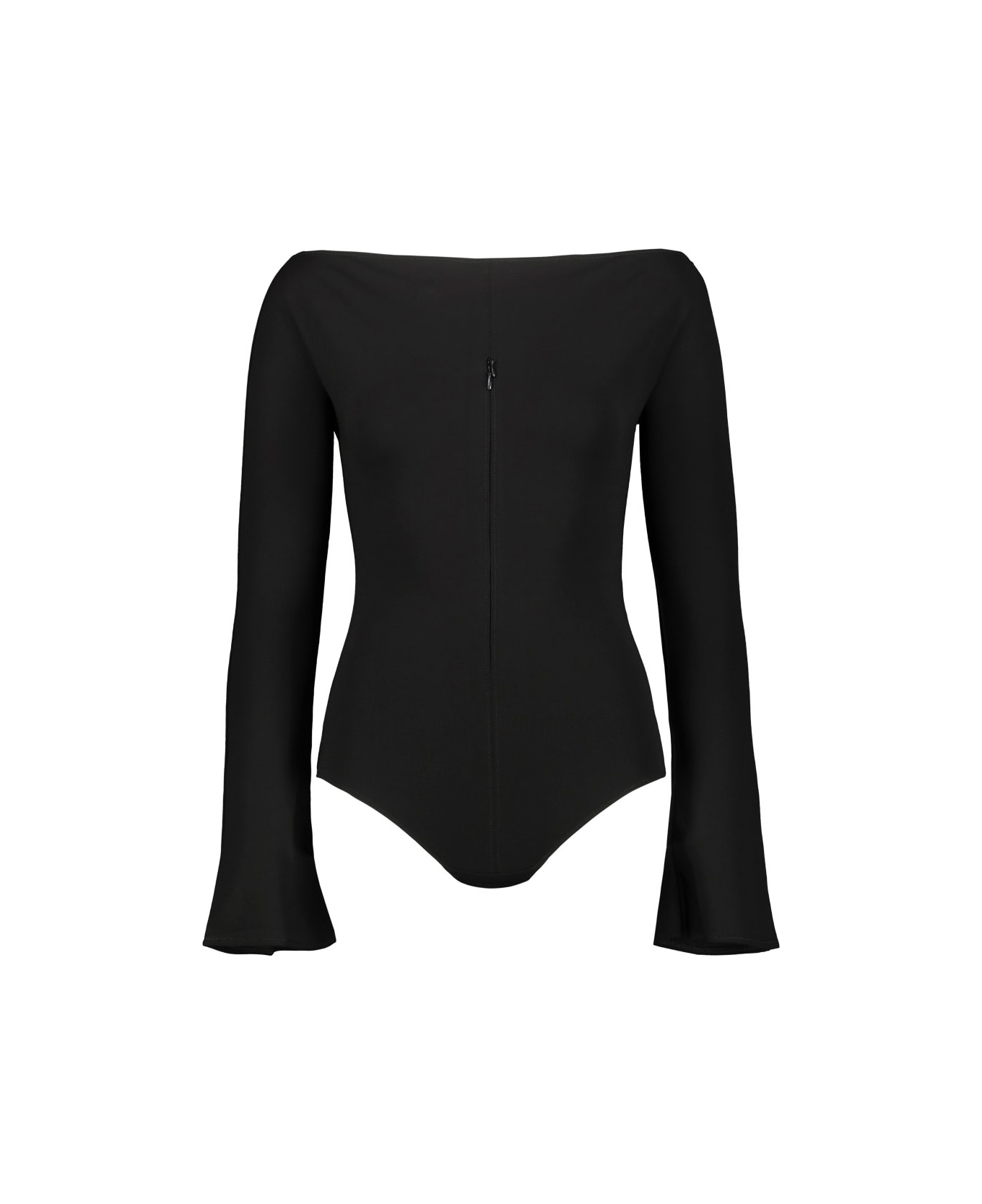 Courrèges Bodysuit With Frontal Zip - Black
