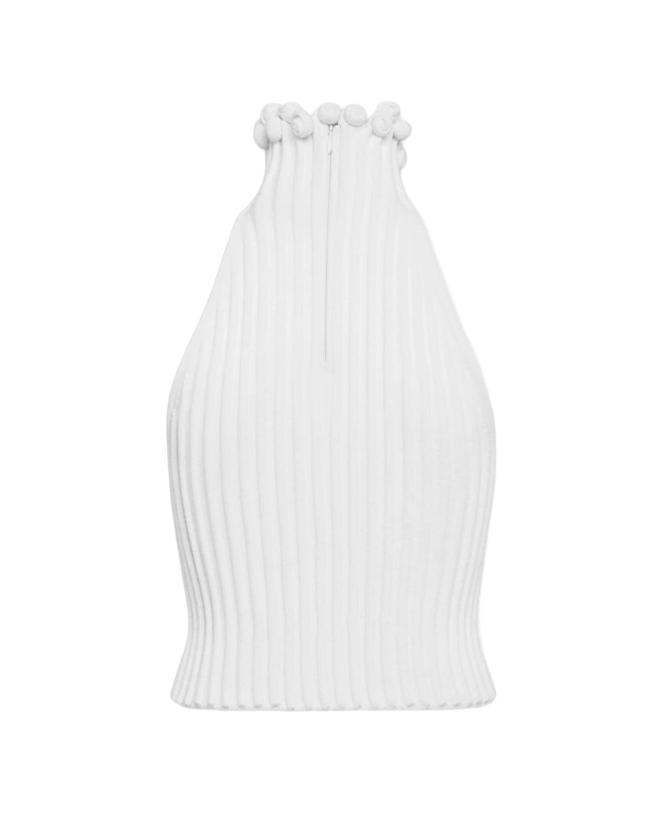 Alaia Viscose Halter Top - White