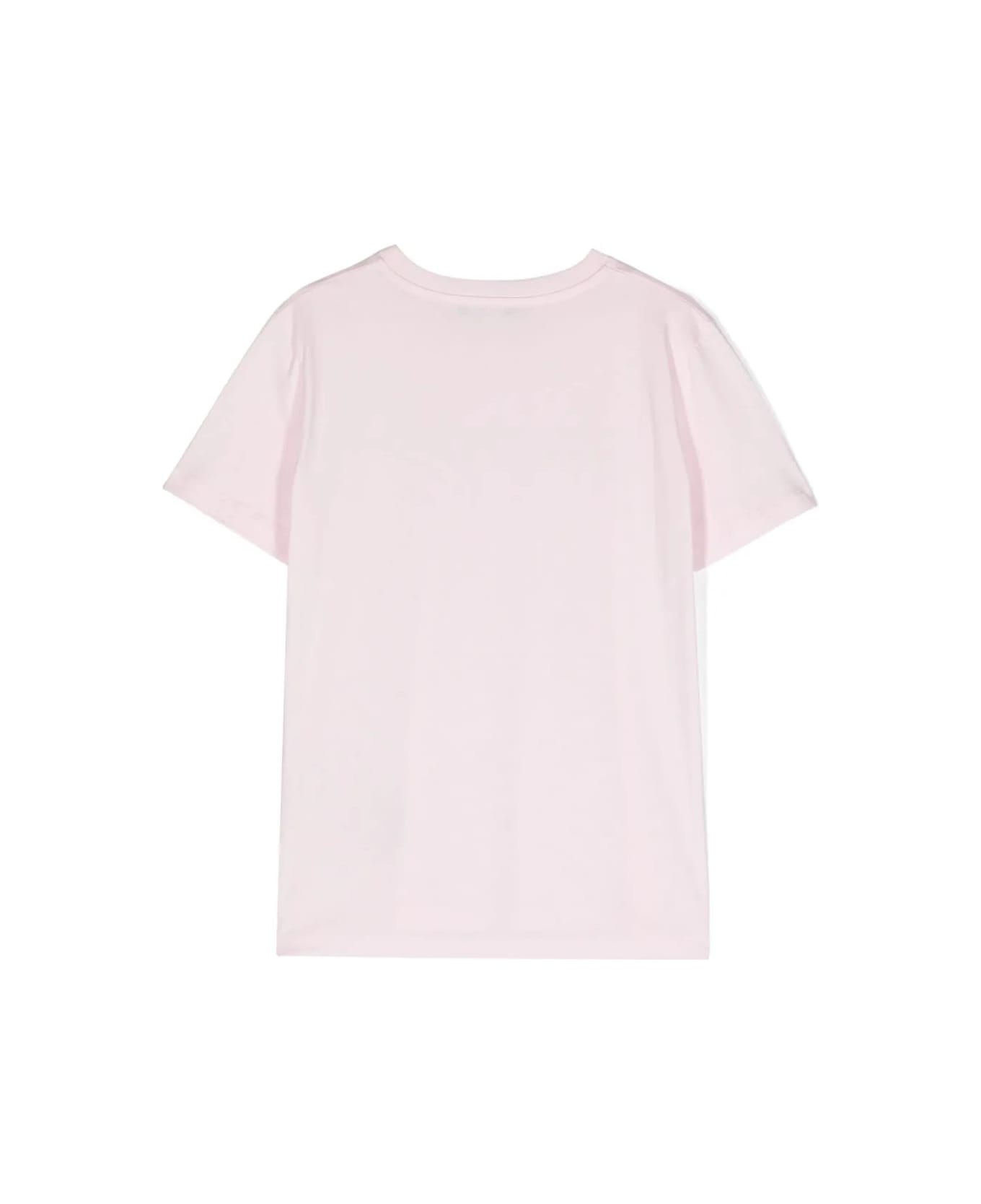 Balmain T-shirt Con Logo - Rosa/Argento