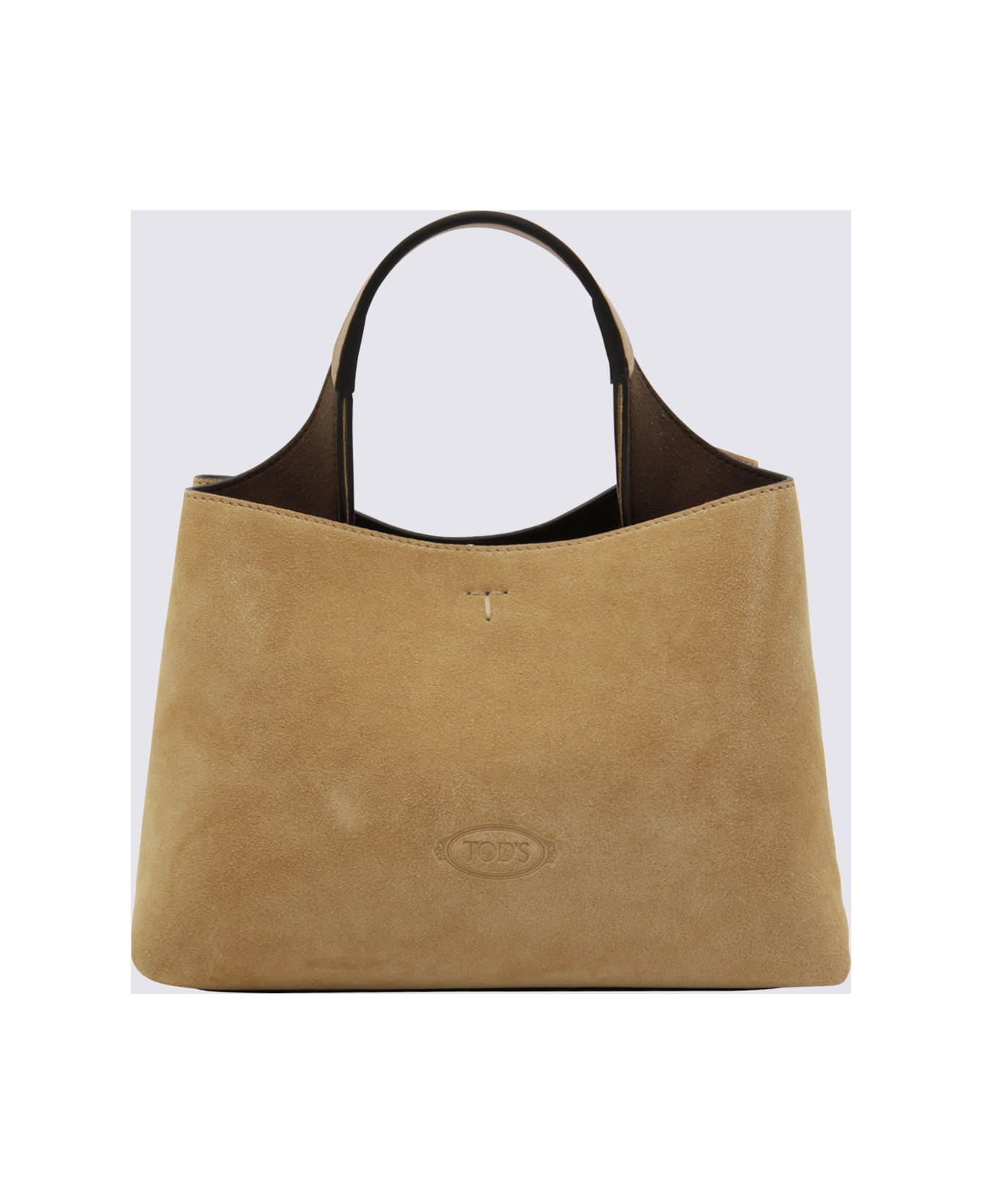 Tod's Beige Suede Top Handle Bag - Beige