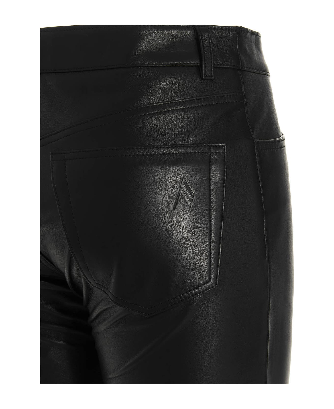 The Attico Flared Leather Trousers - Farfetch