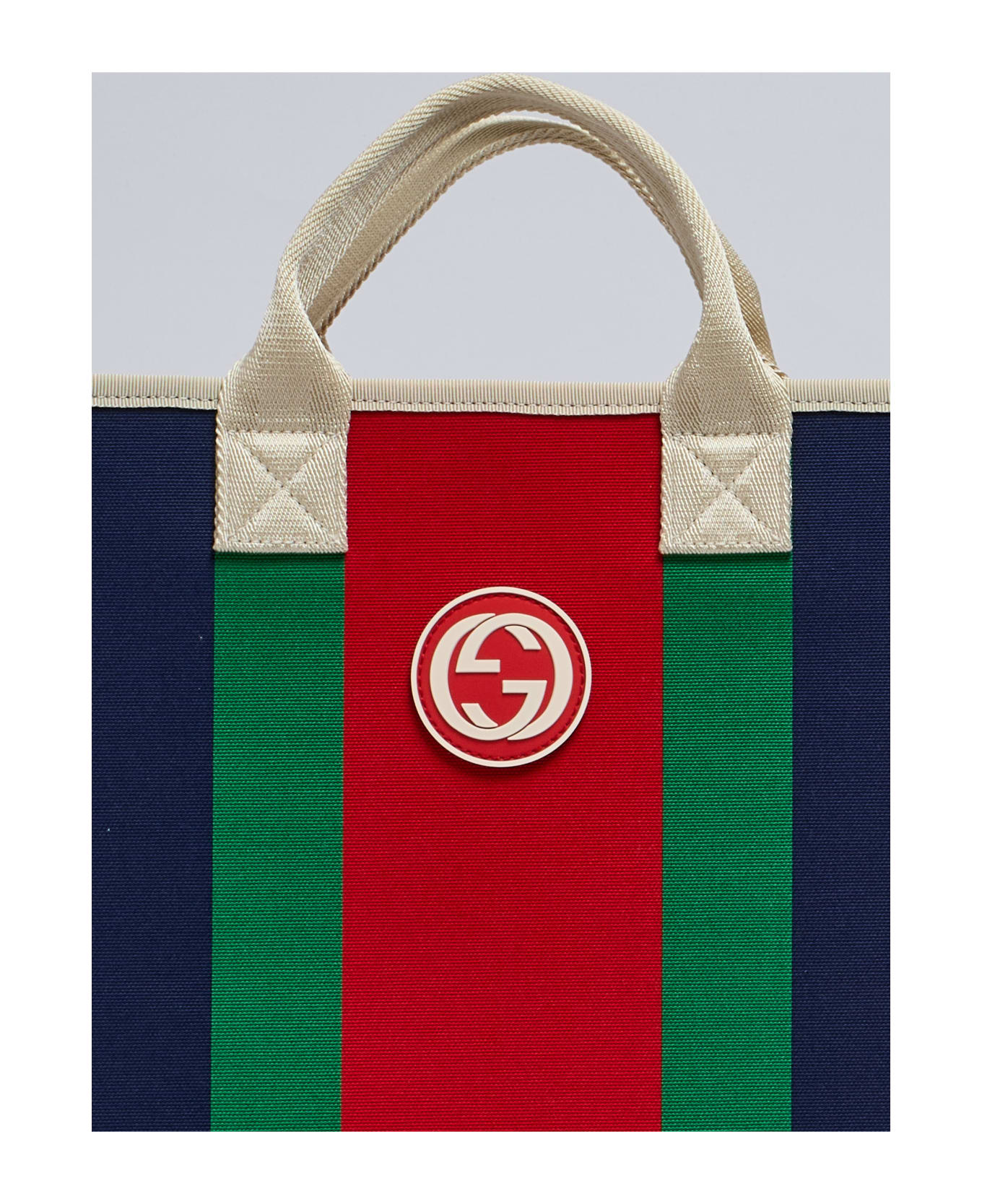 Gucci Handbag Shopping Bag - BLU-VERDE-ROSSO