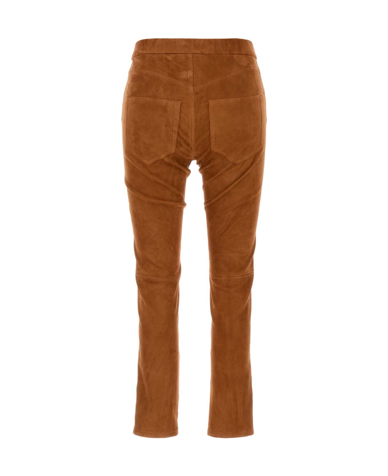 Isabel Marant Copper Suede Dorothea Pant - COGNAC