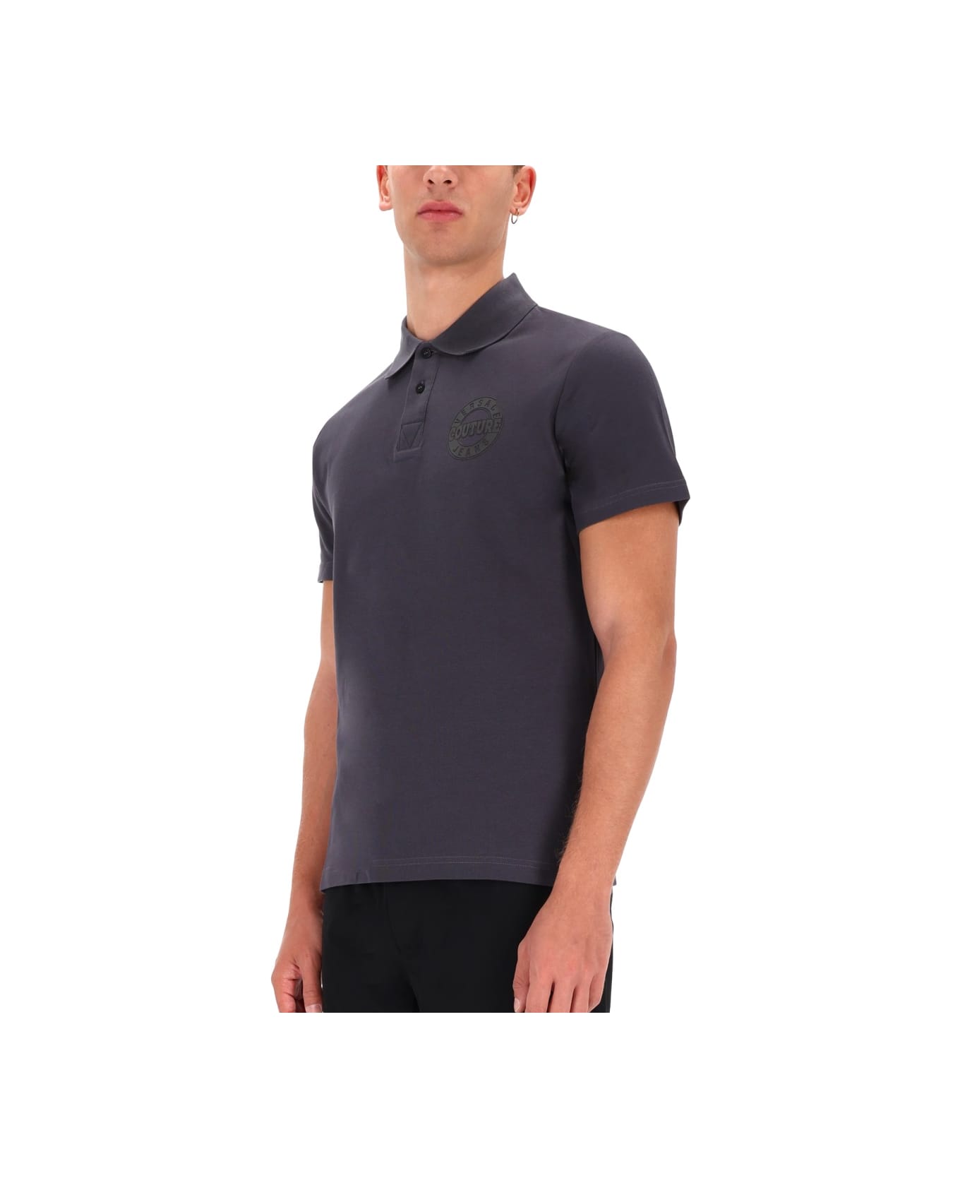 Versace Jeans Couture Polo With Logo - GREY