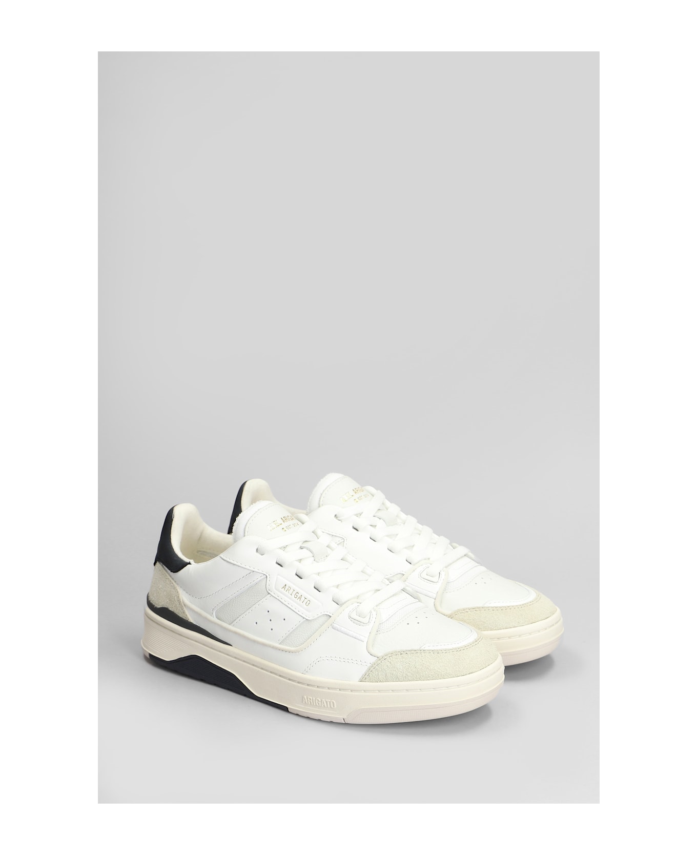 Axel Arigato Clay Sneaker Sneakers In White Suede And Leather - white